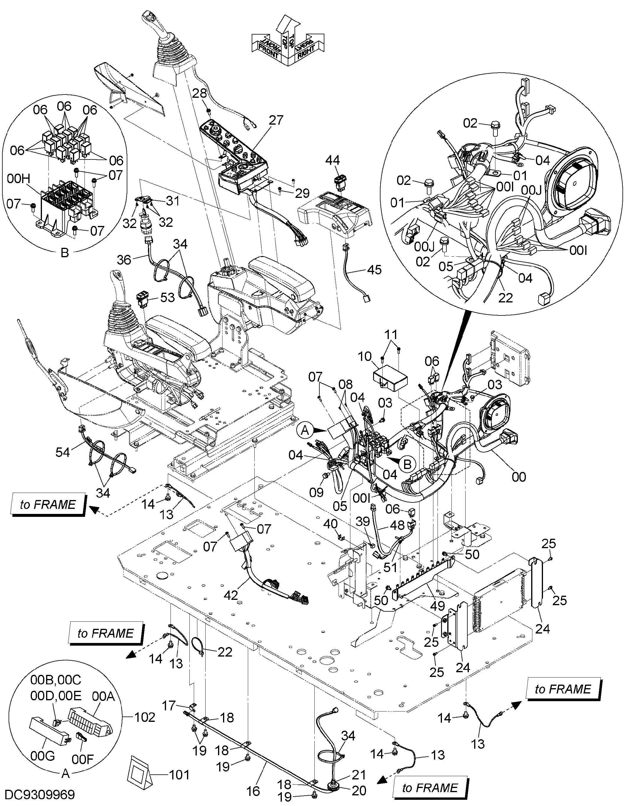 Схема Электрооборудование (7-1) HITACHI ZX870LC-5B
