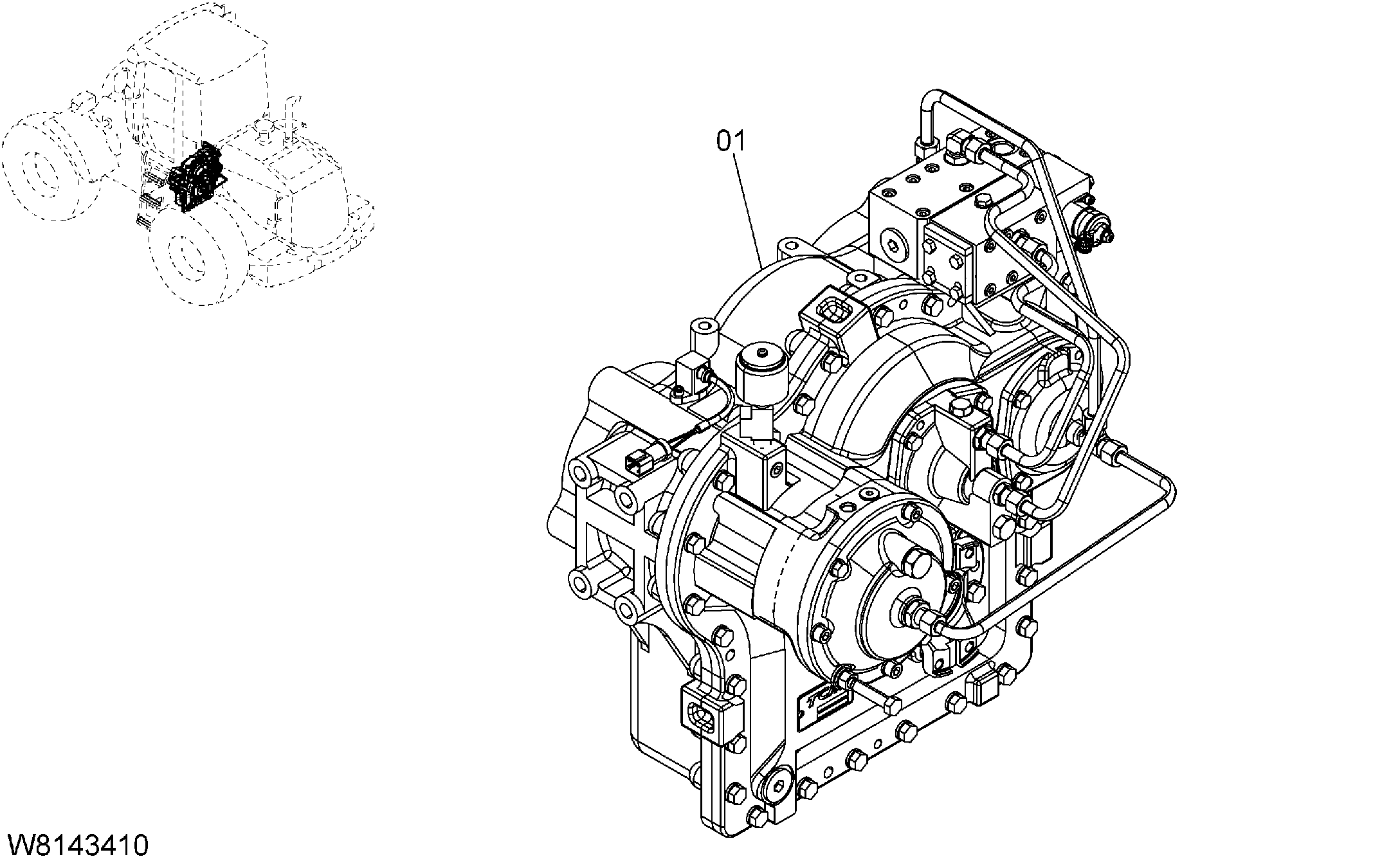 Схема Трансмиссия HITACHI ZW140PL