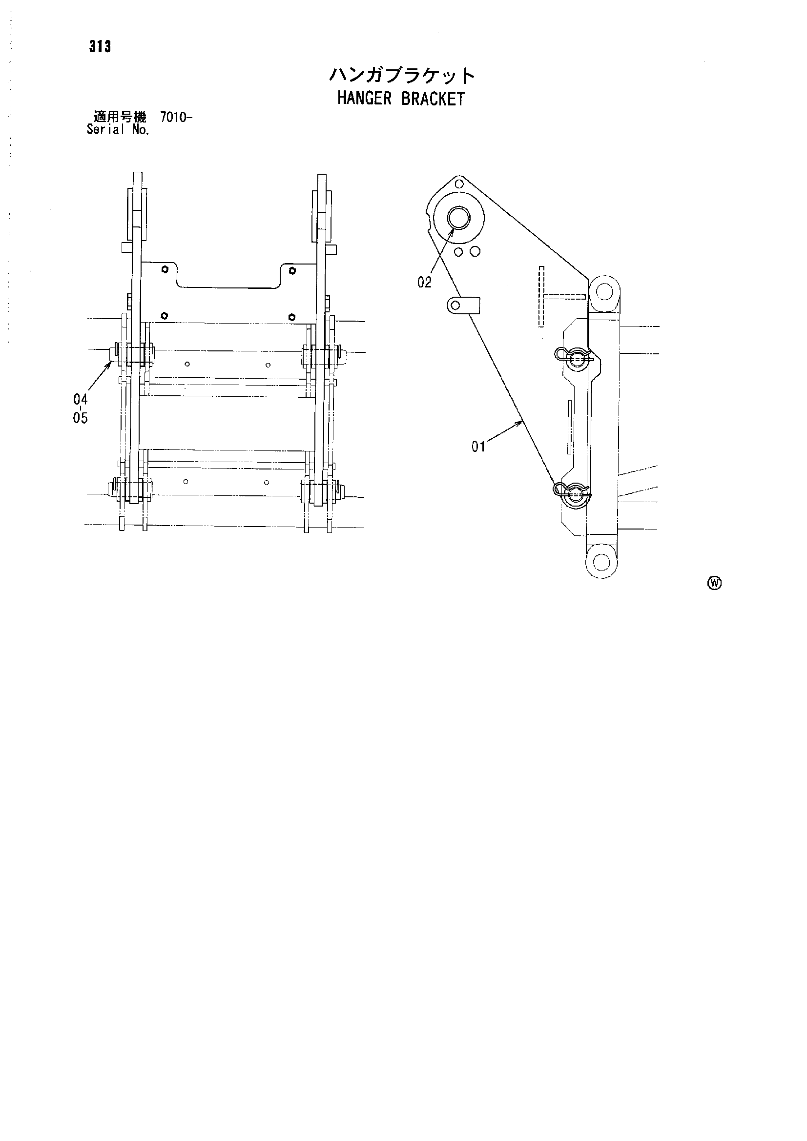 Схема Подвес кронштейн HITACHI SCX1200-2