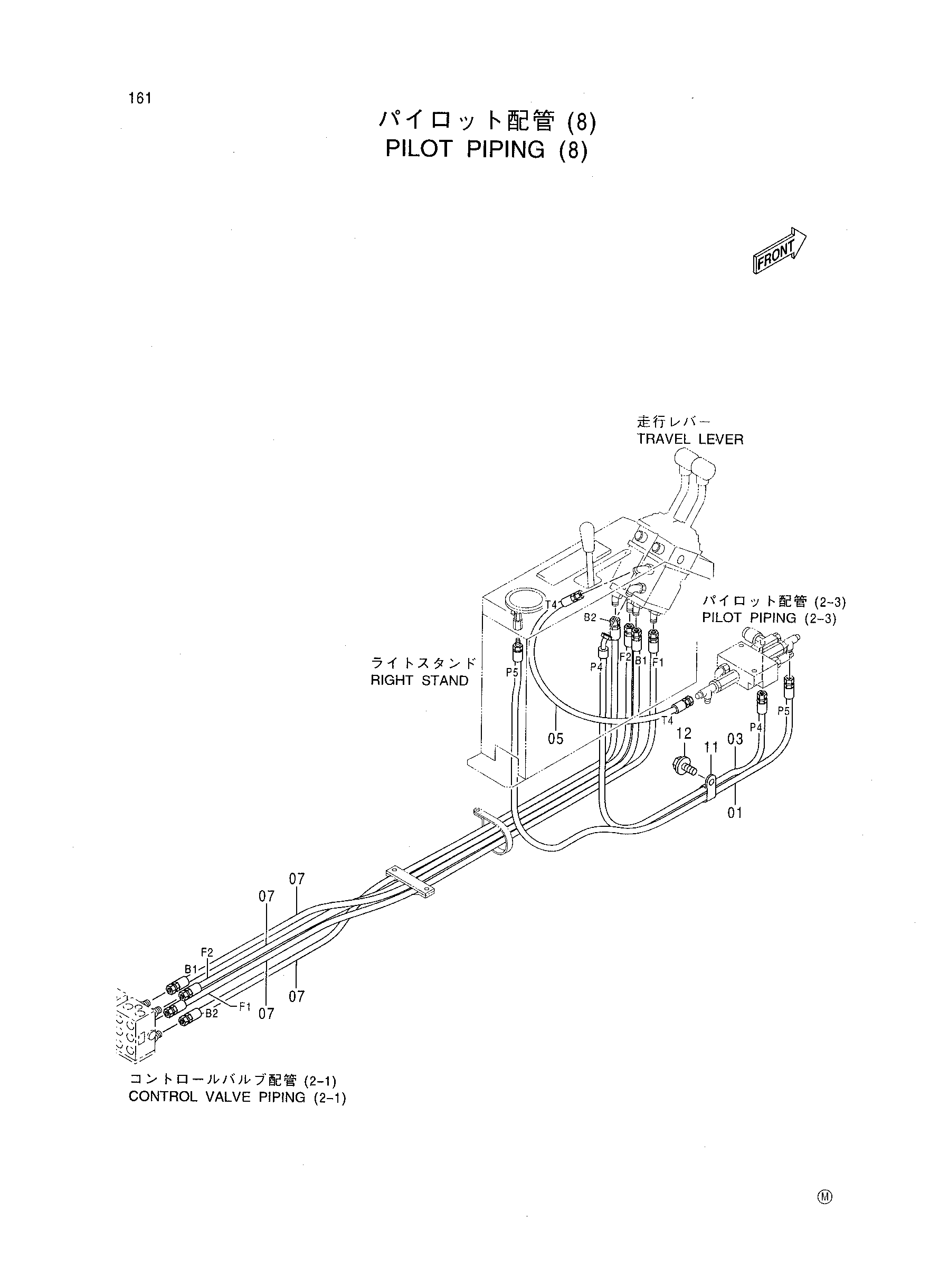 Схема Пилотные гидролинии (8) HITACHI CX900