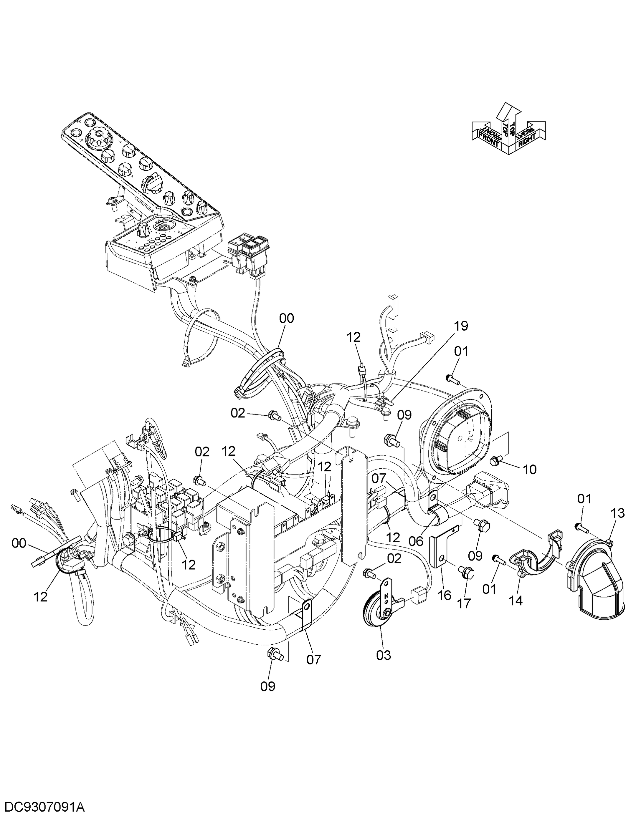 Схема Электрооборудование (5-2) HITACHI ZX290LC-5B