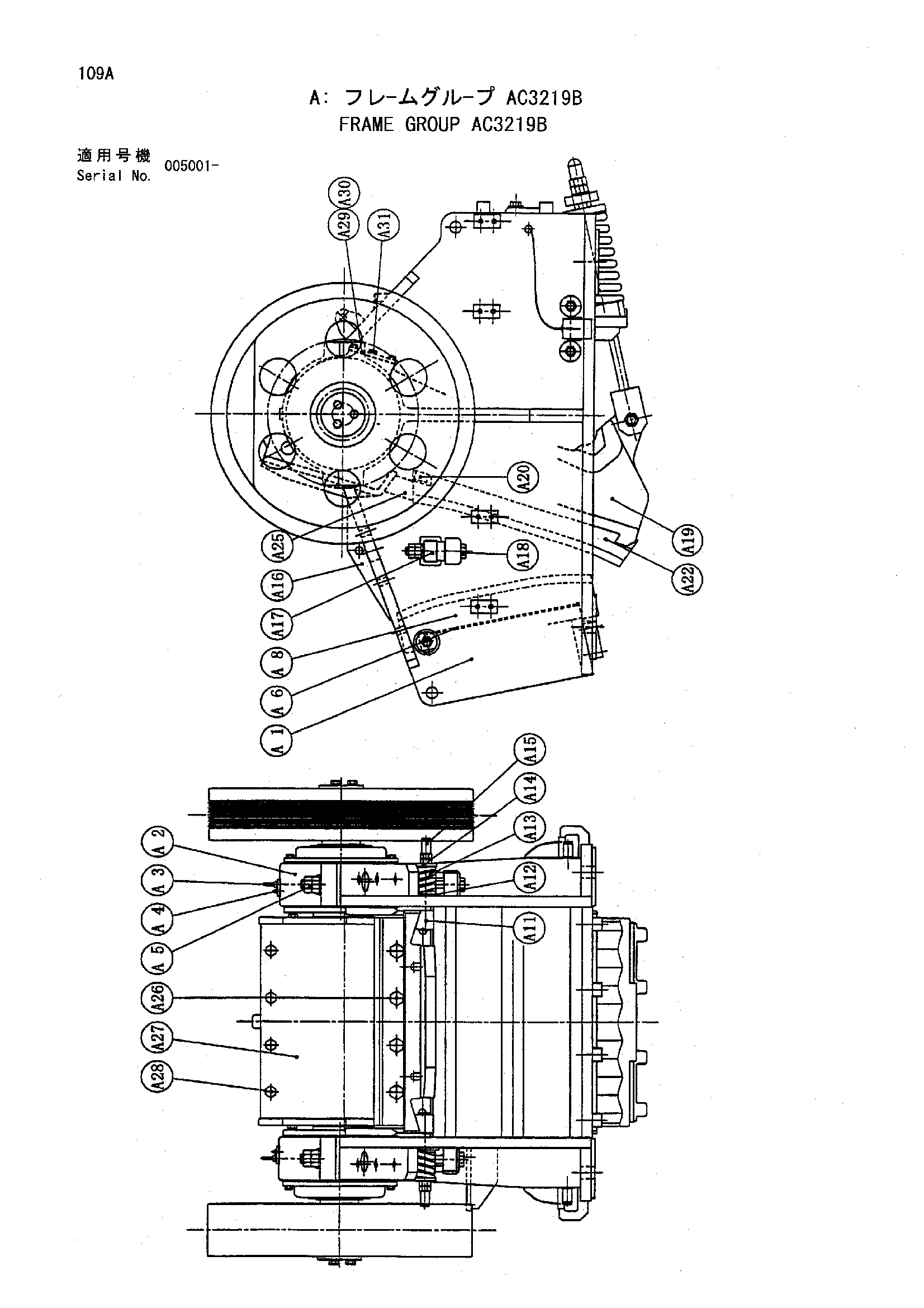 Схема Рама группа AC3219B HITACHI HR320G-5