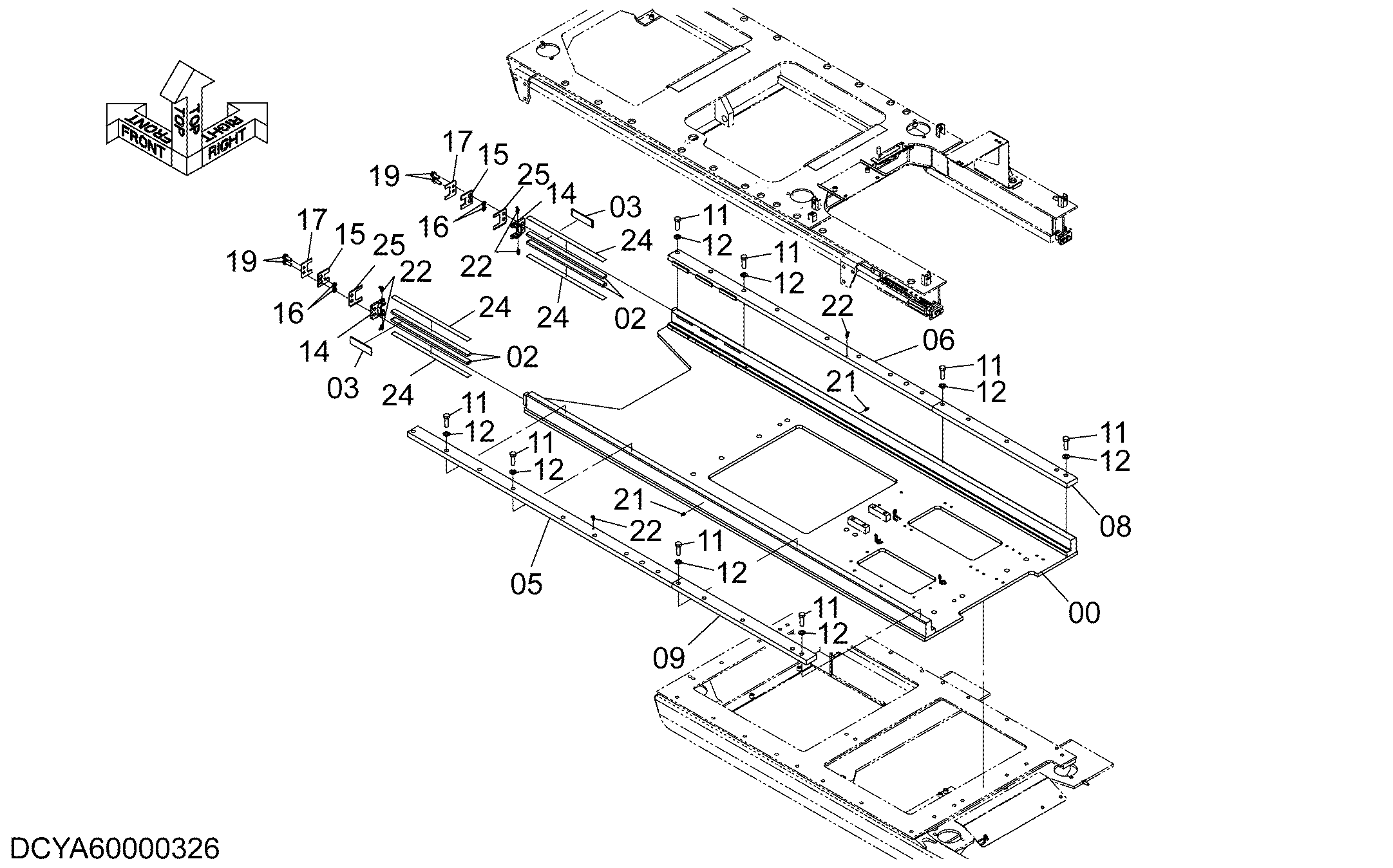 Схема Платформа детали (1) HITACHI ZX330-3