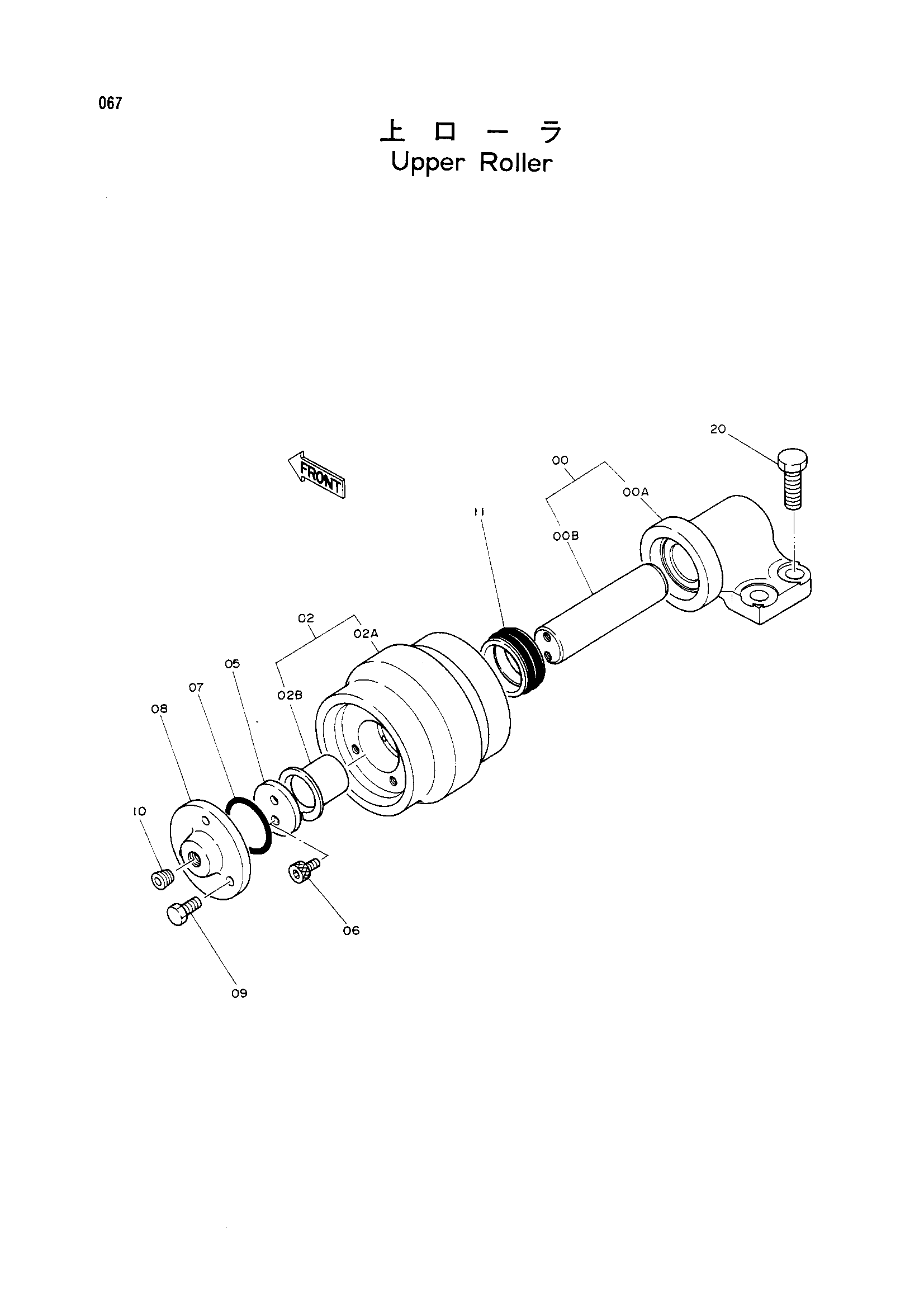 Схема Поддерживающий каток HITACHI EX60SR