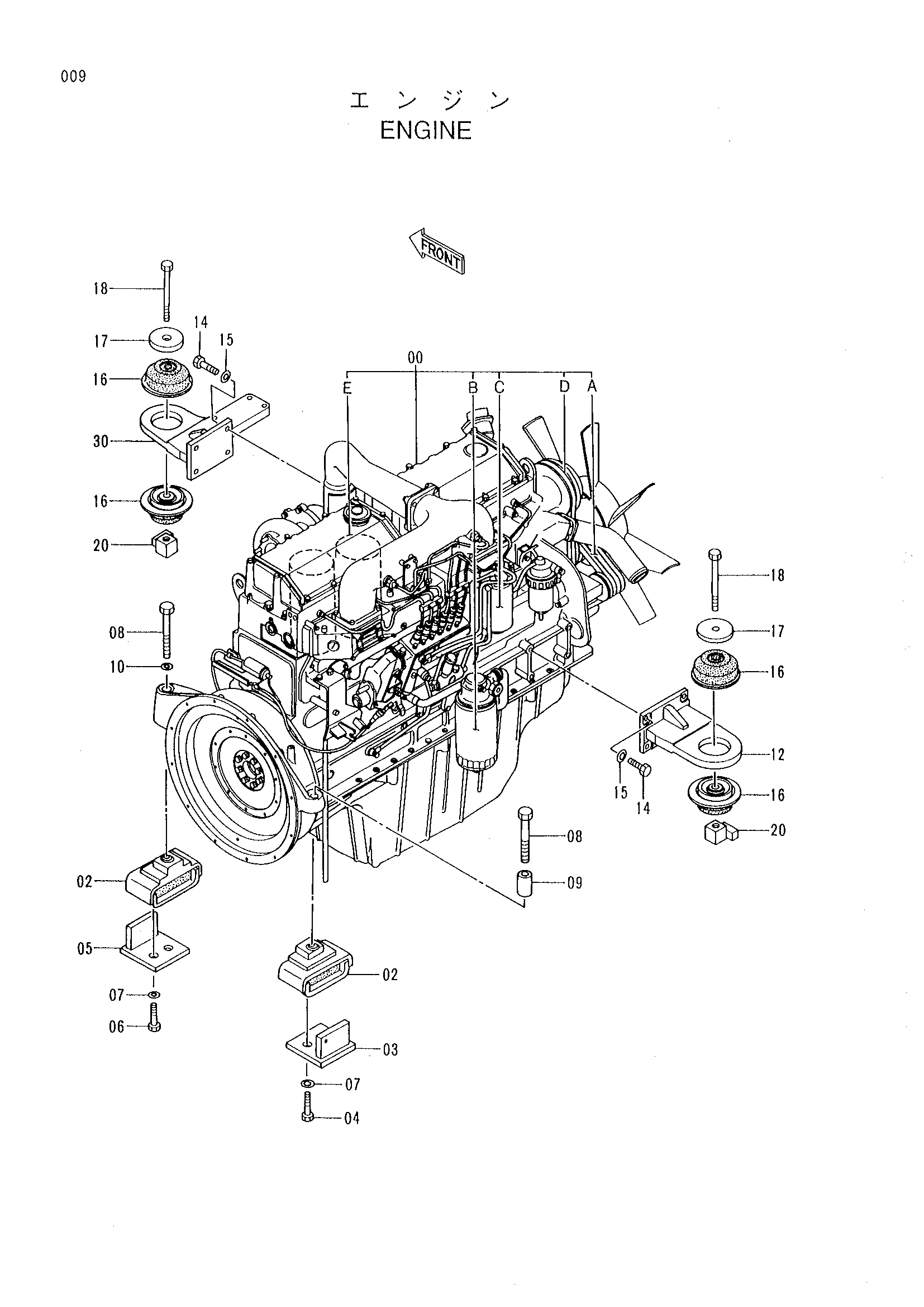 Схема Двигатель HITACHI EX400-5