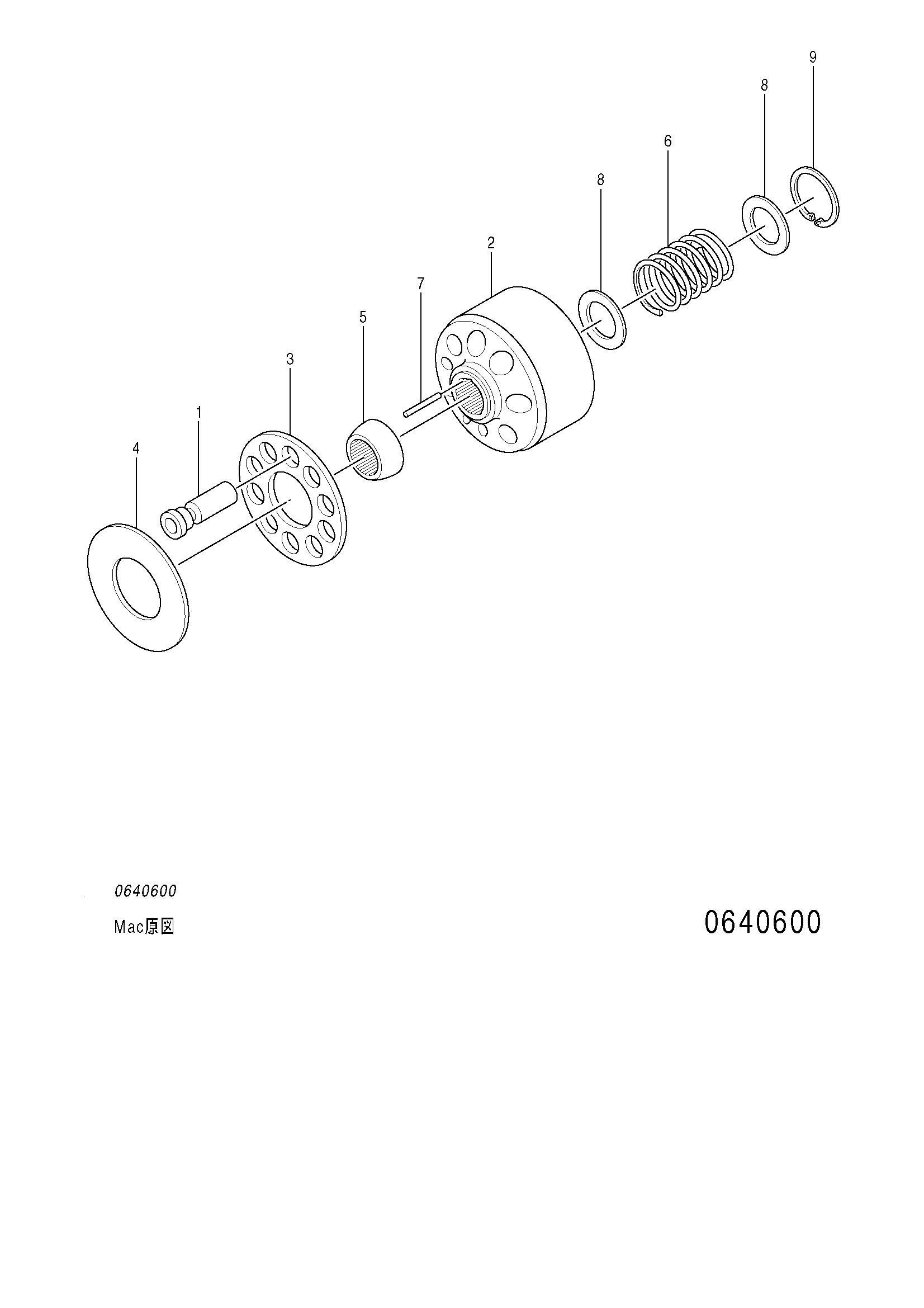 Схема Поворотный группа HITACHI ZX75US