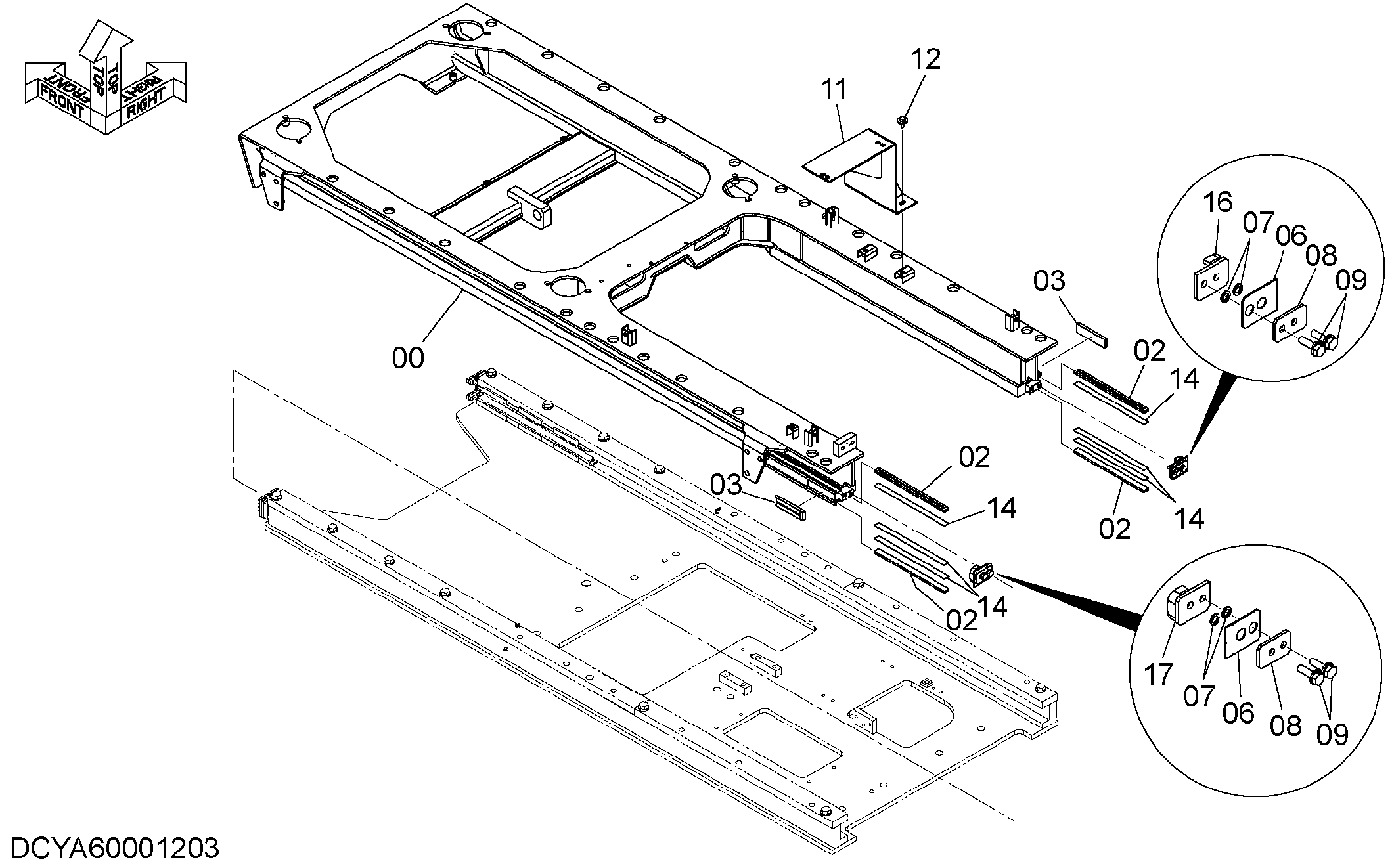 Схема Платформа HITACHI ZX225USR-3