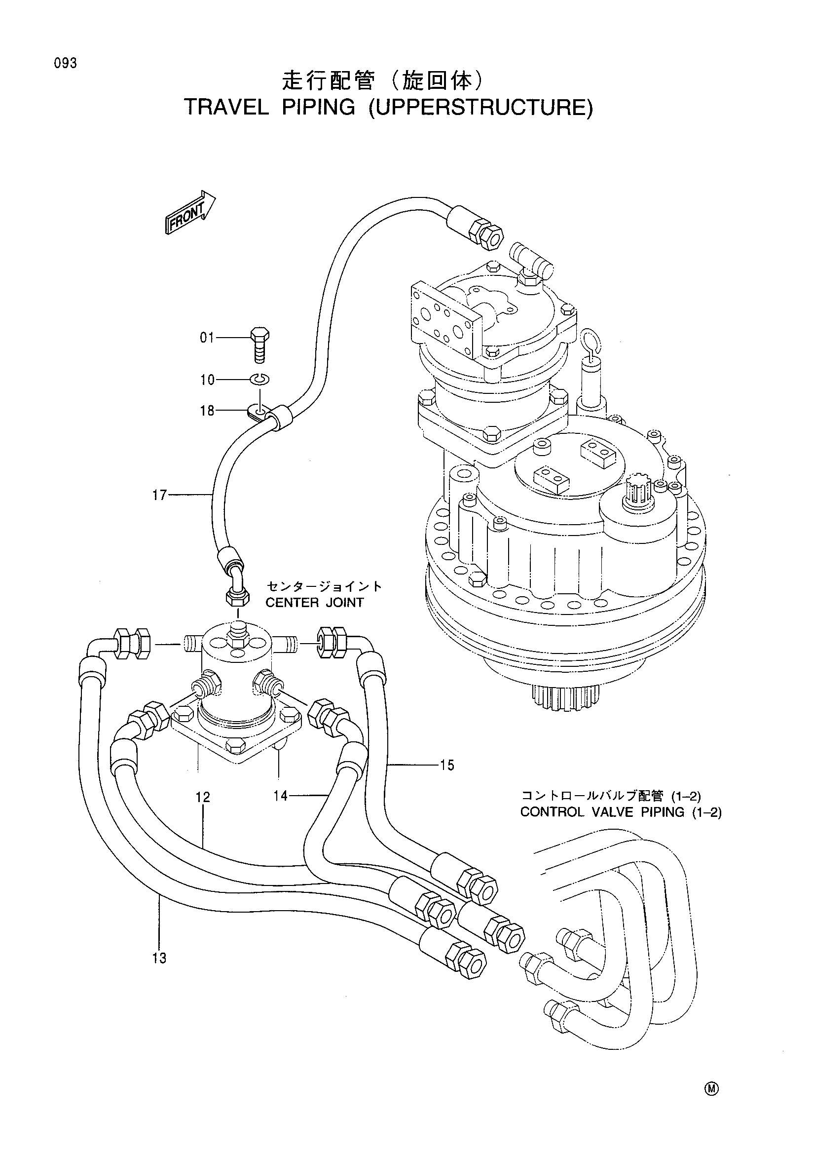 Схема Гидролинии хода (верхний структуре) HITACHI CX700 JPN