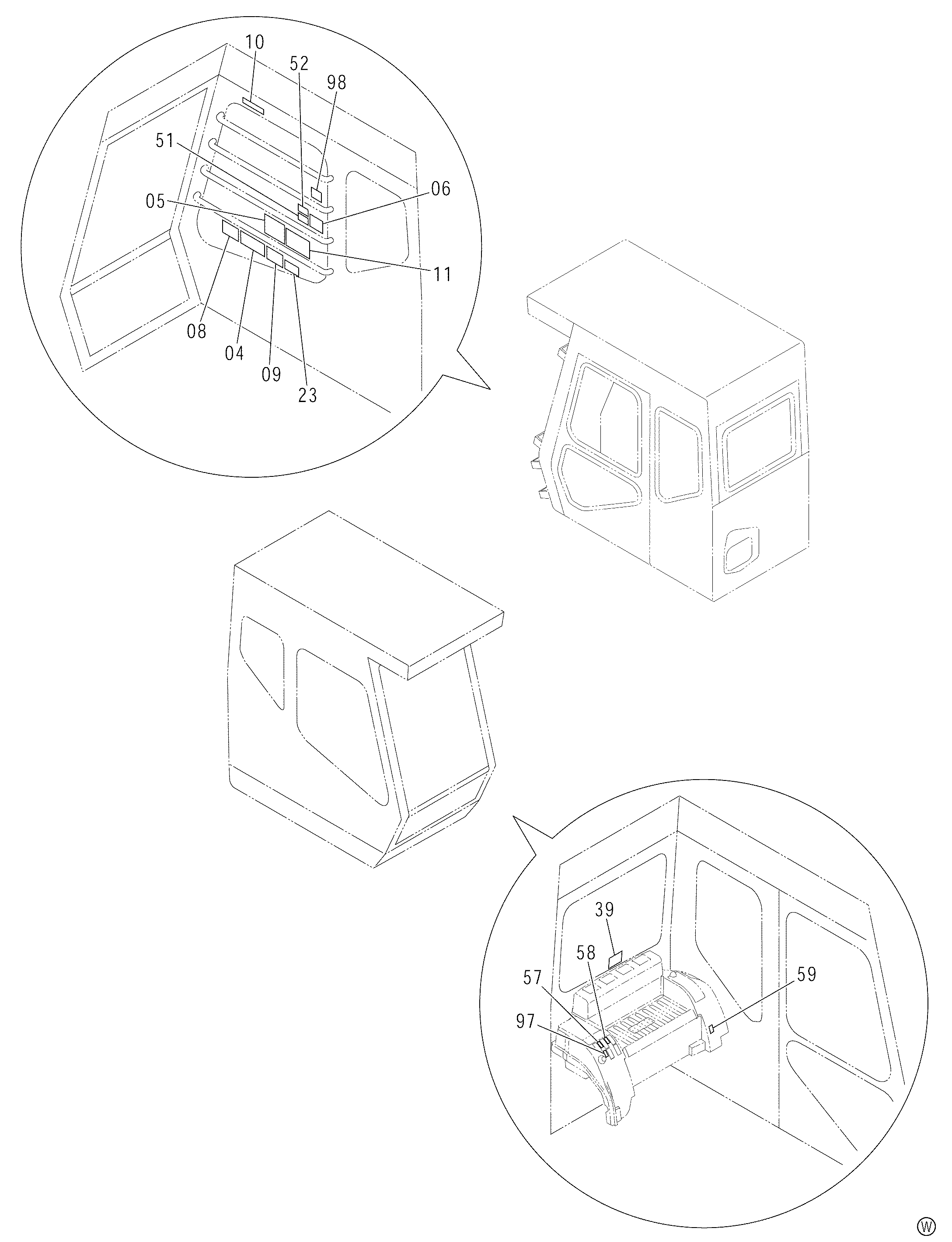 Схема Информационная табличка (1)(общий экспортный: английский)<H, MTH> HITACHI ZX460LCH-HCME