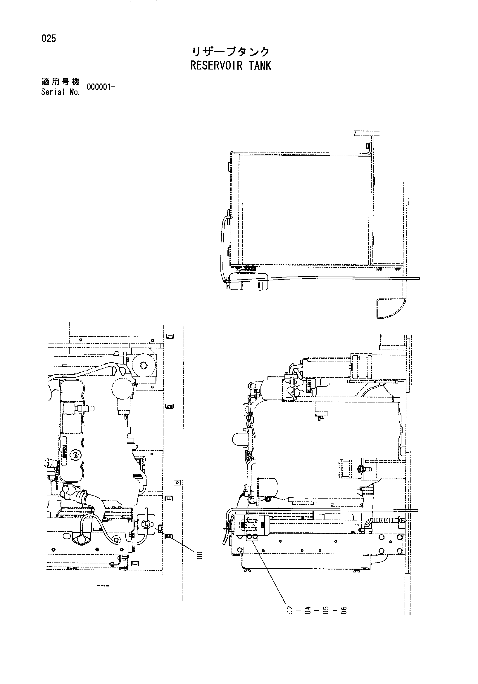Схема Ресервоир бак HITACHI HX180B