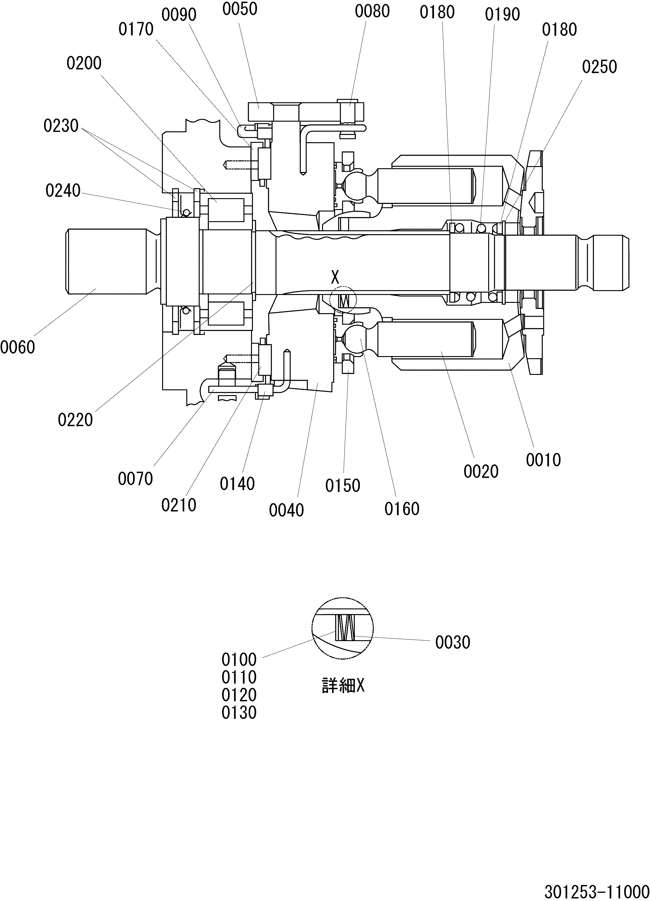 Схема HST PUMP AND MOTOR(UCHIDA)4501- ROTARY GROUP HITACHI LX20-7