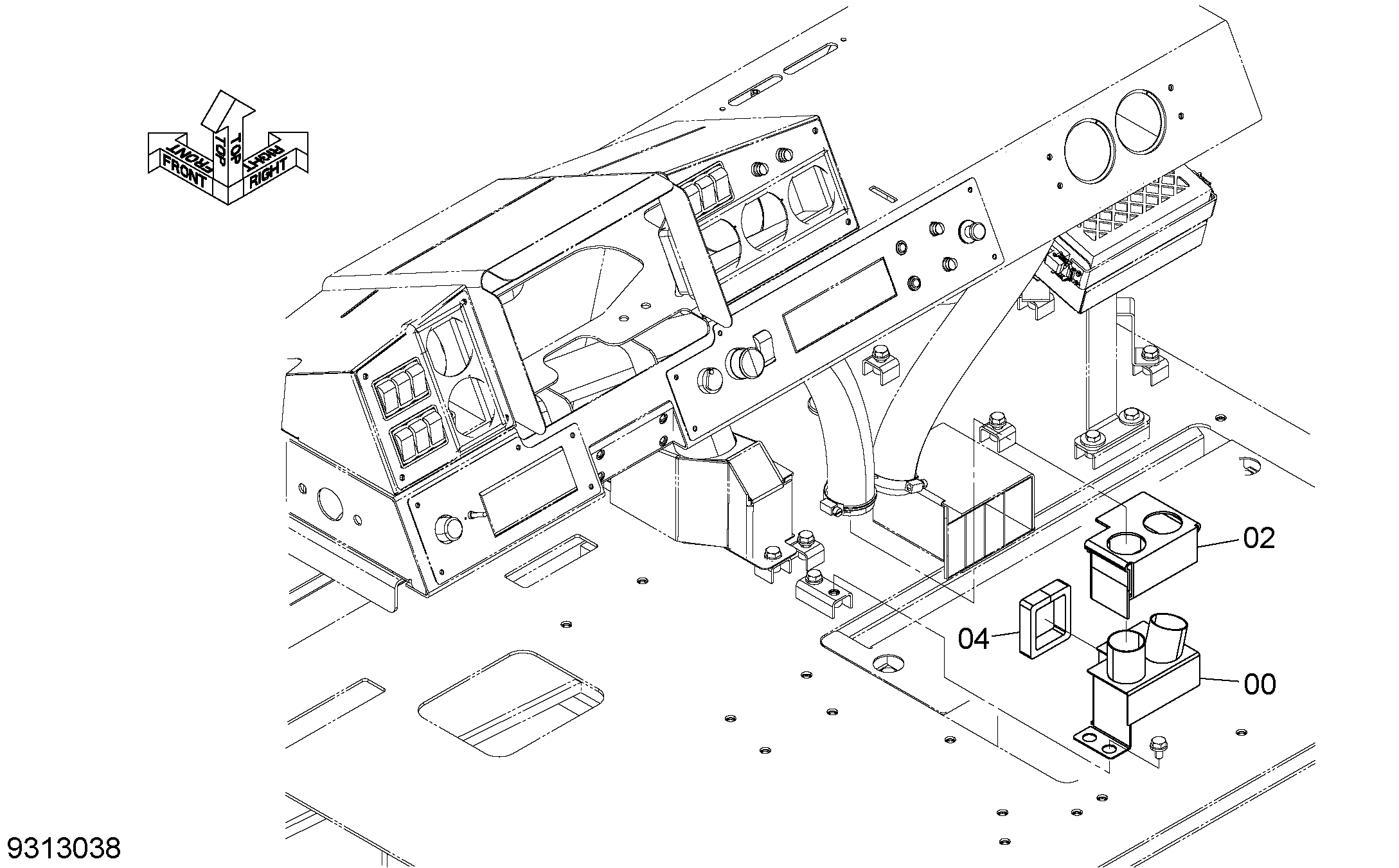 Схема Воздуховод (пол)(2) HITACHI EH5000AC-3-C