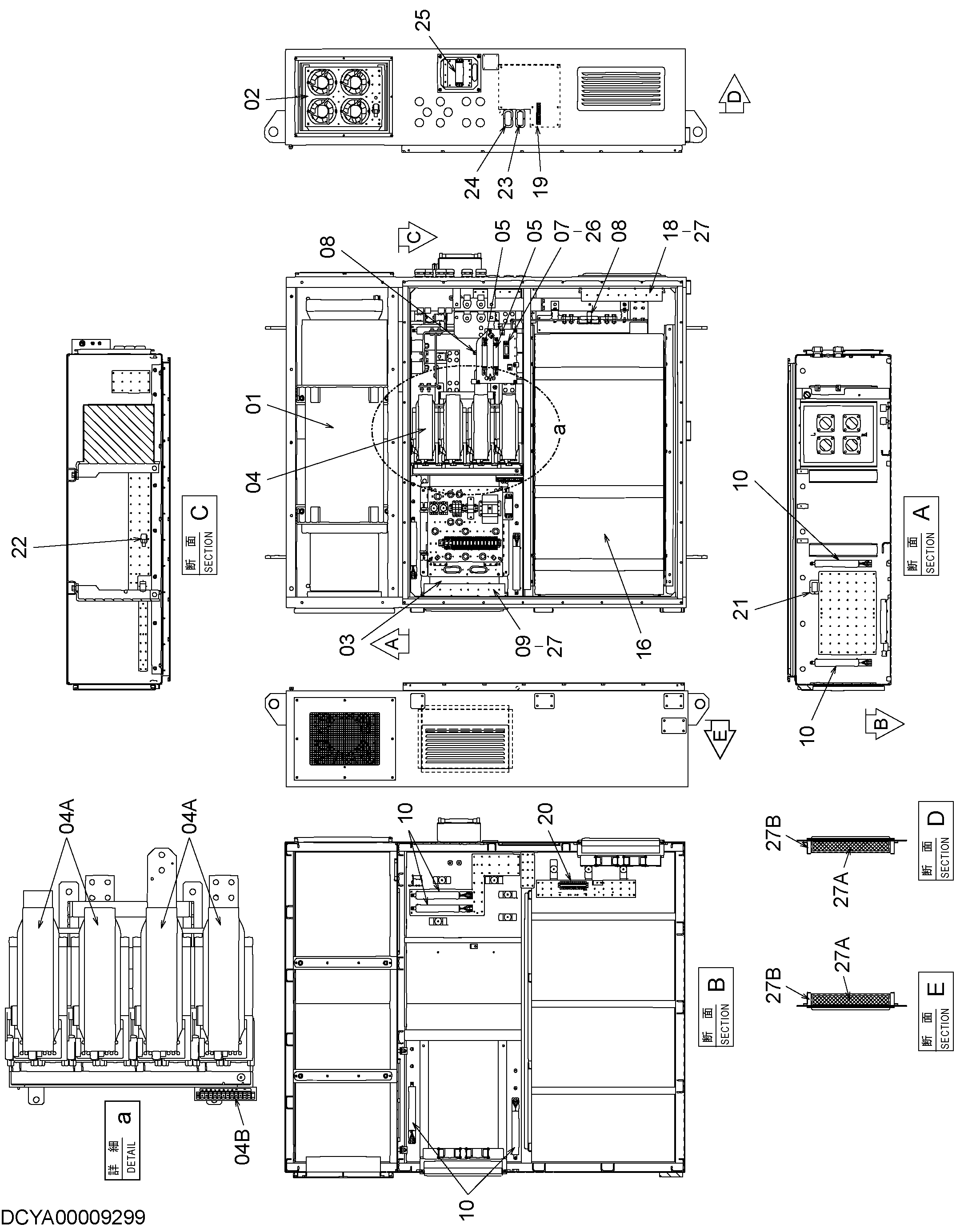 Схема Управление короб (троллей короб) HITACHI EH3500AC2