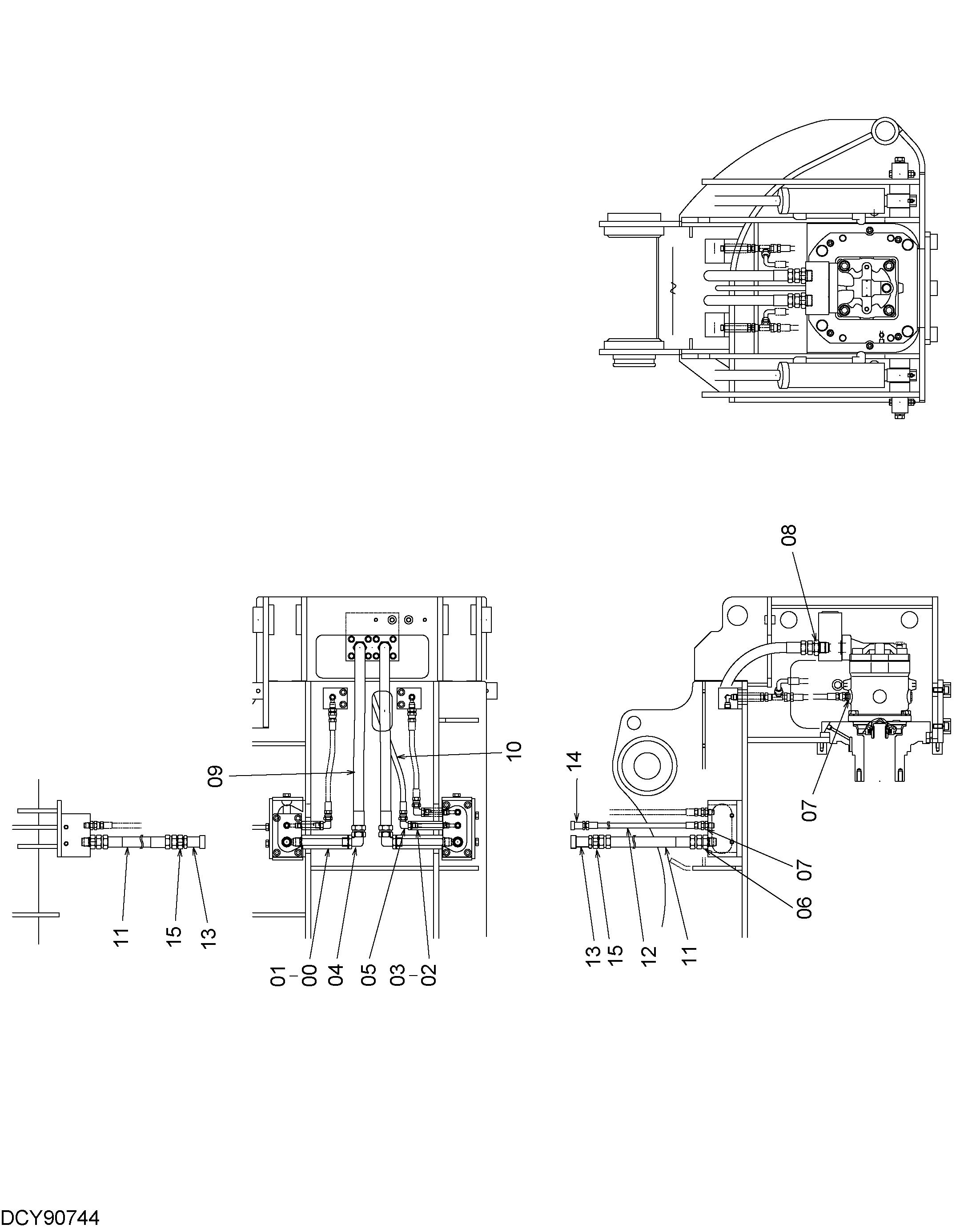 Схема Гидромотор трубопроводы HITACHI ZX160