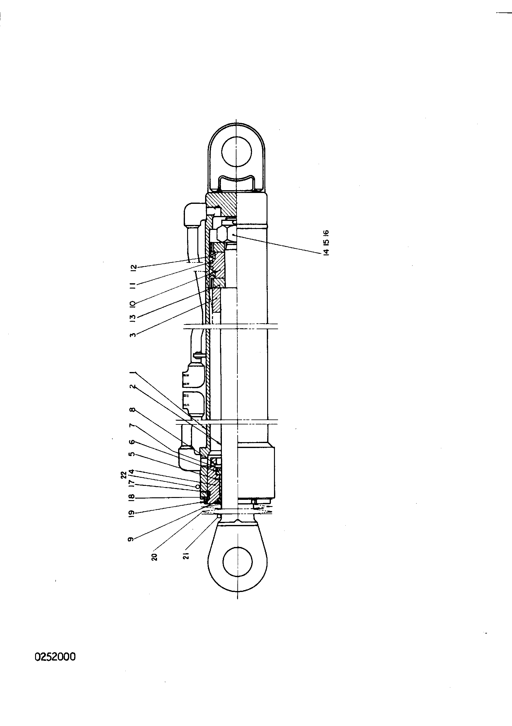 Схема Масляный гидроцилиндр HITACHI KH125-3(D)