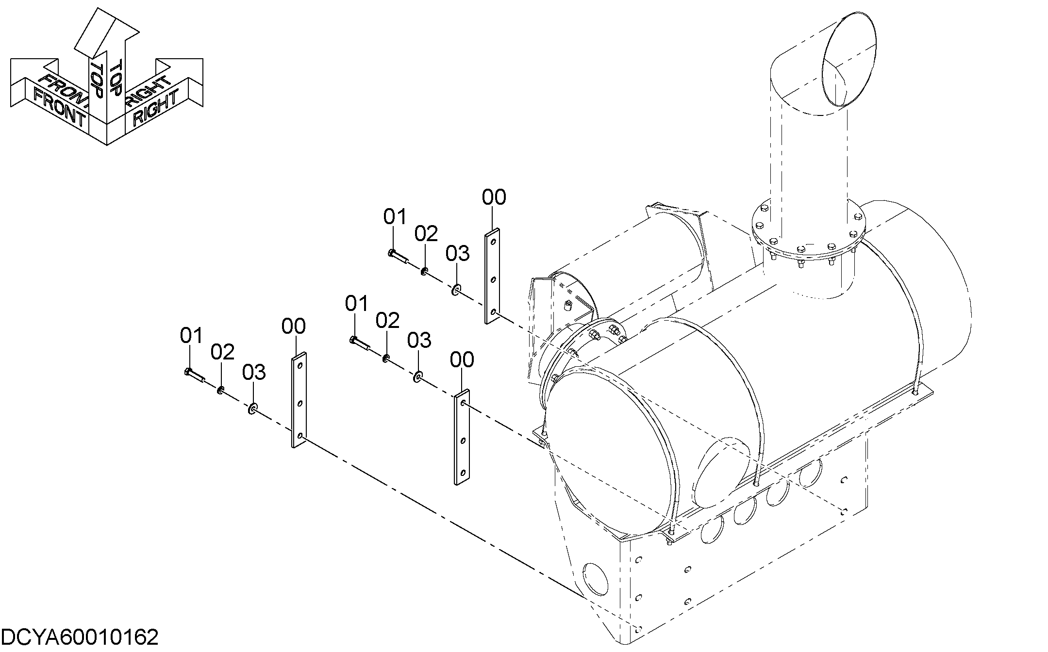 Схема Детали глушителя HITACHI EX1200-6