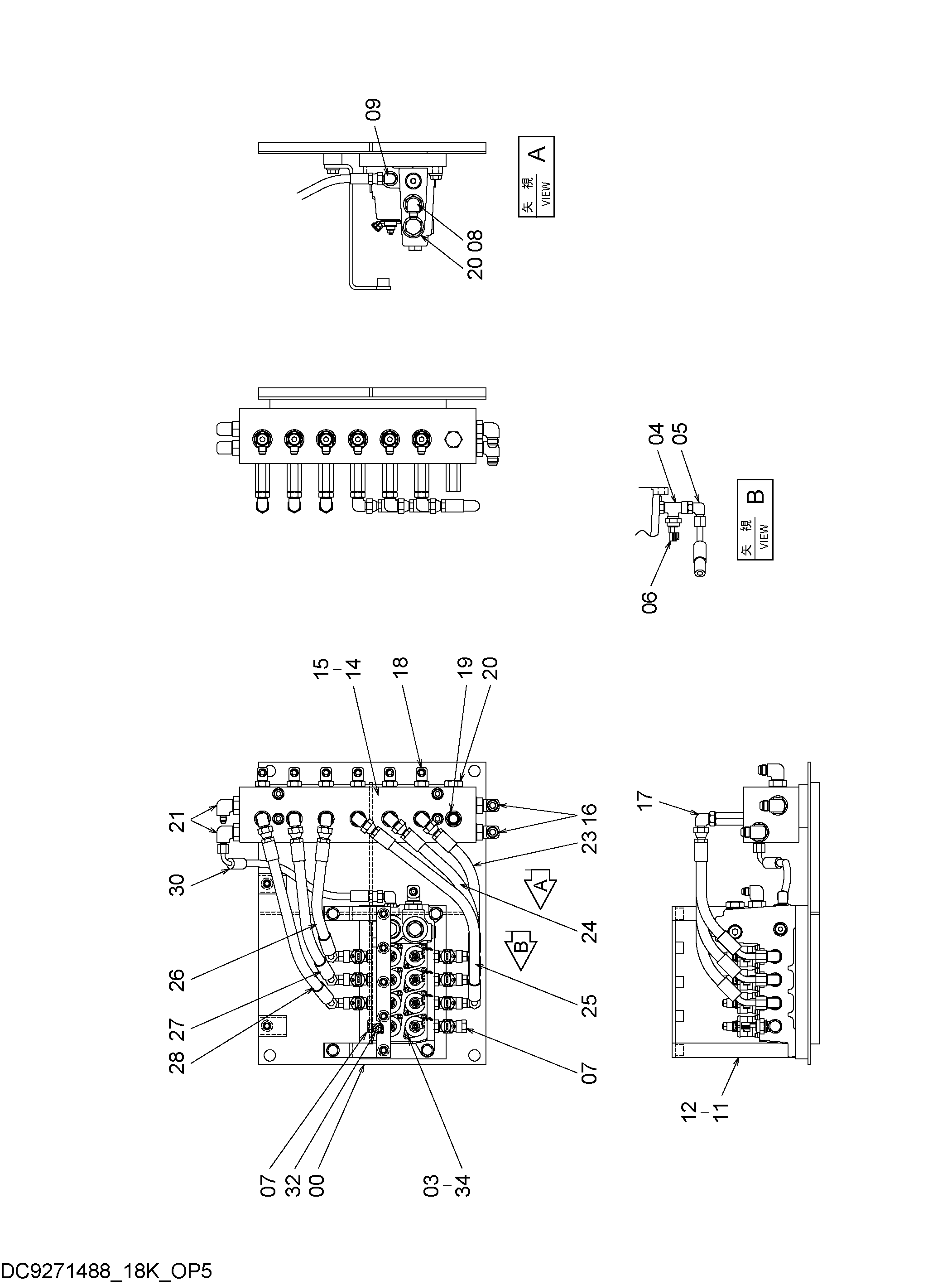Схема PILOT PANEL (2) (BACKHOE) HITACHI EX1900-6