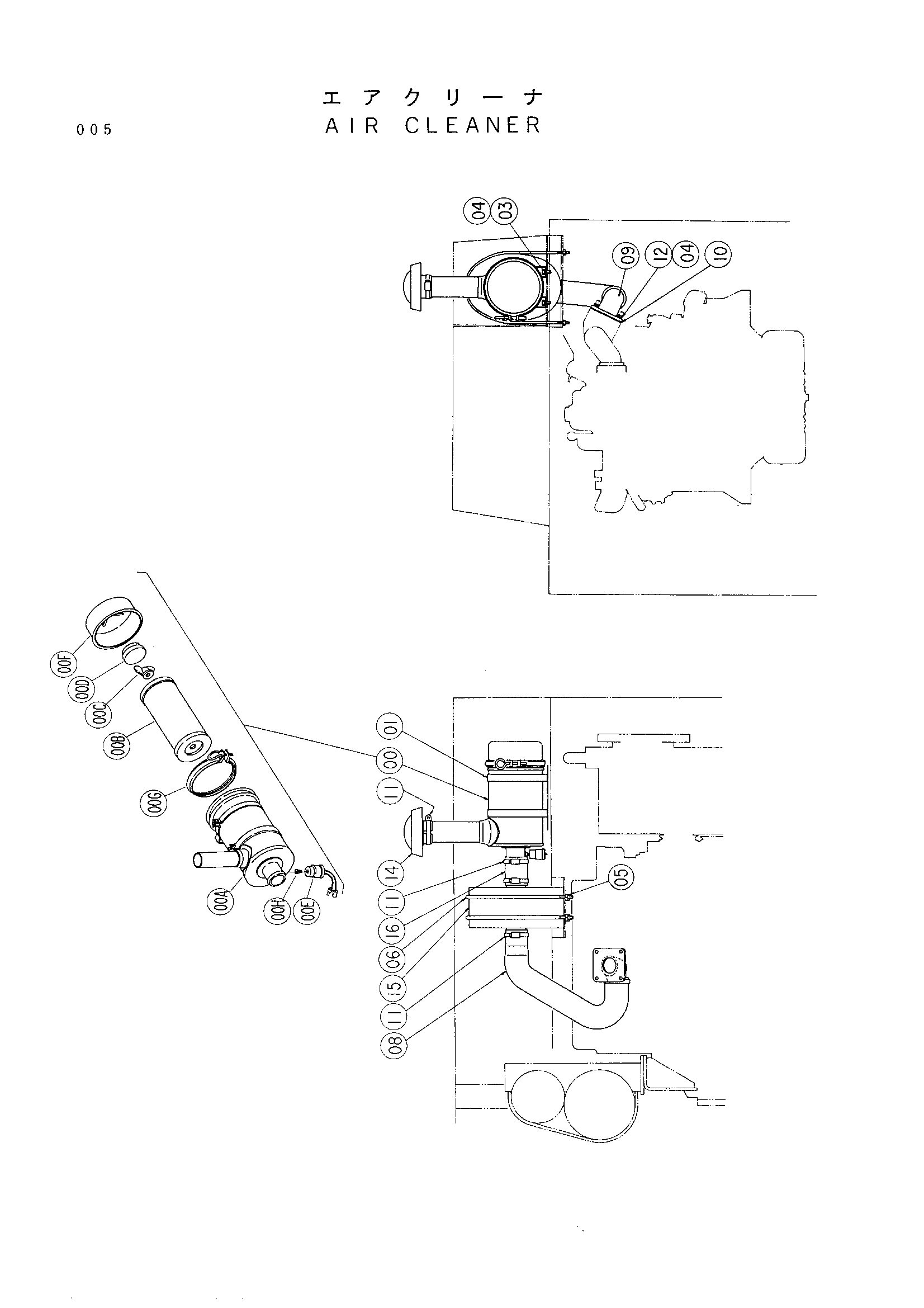 Схема Воздушный фильтр HITACHI UH033SS