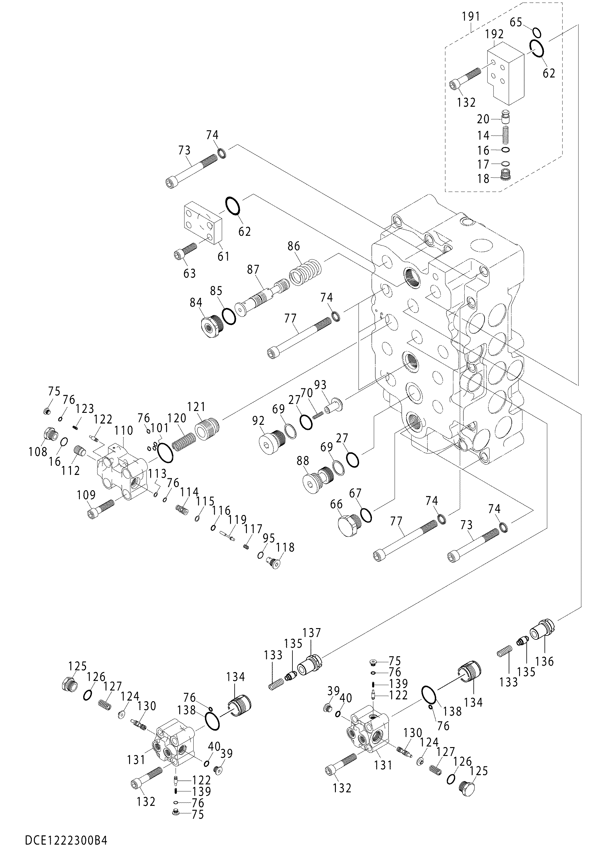 Схема Гидрораспределитель (4/4) HITACHI ZX870H-3