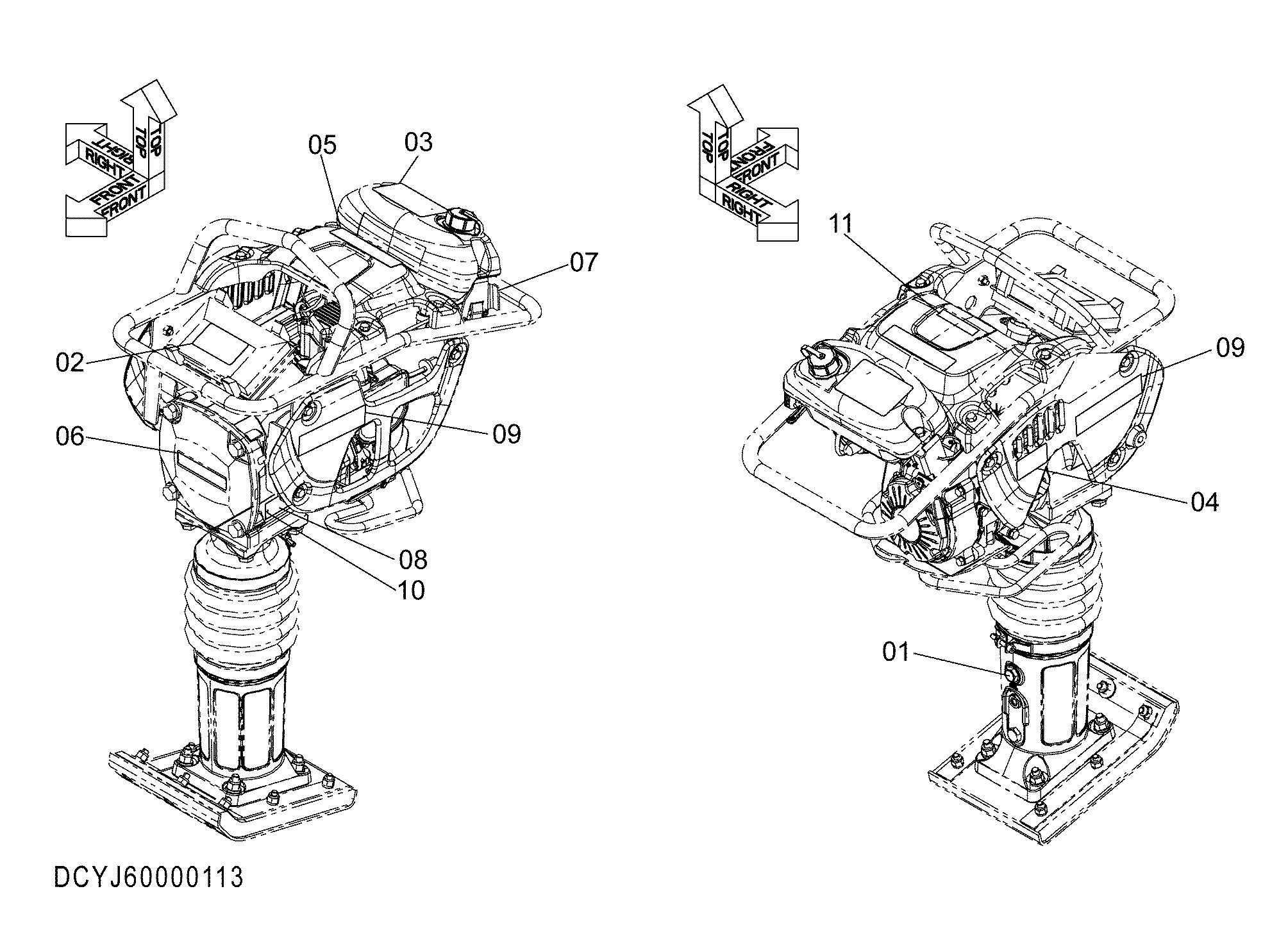 Схема Информационная табличка <65> HITACHI ZV65R