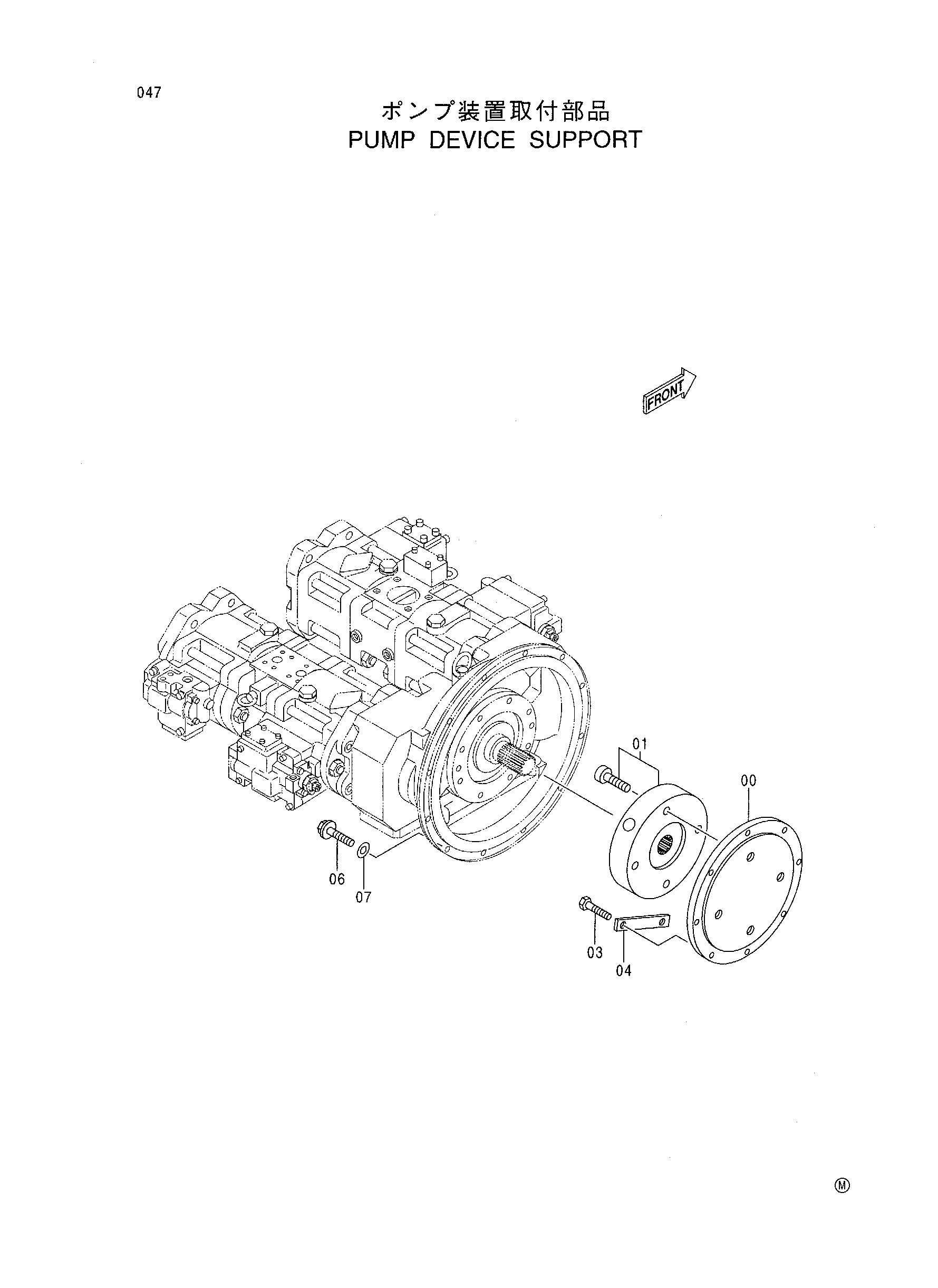 Схема Опора насосного агрегата HITACHI CX1800