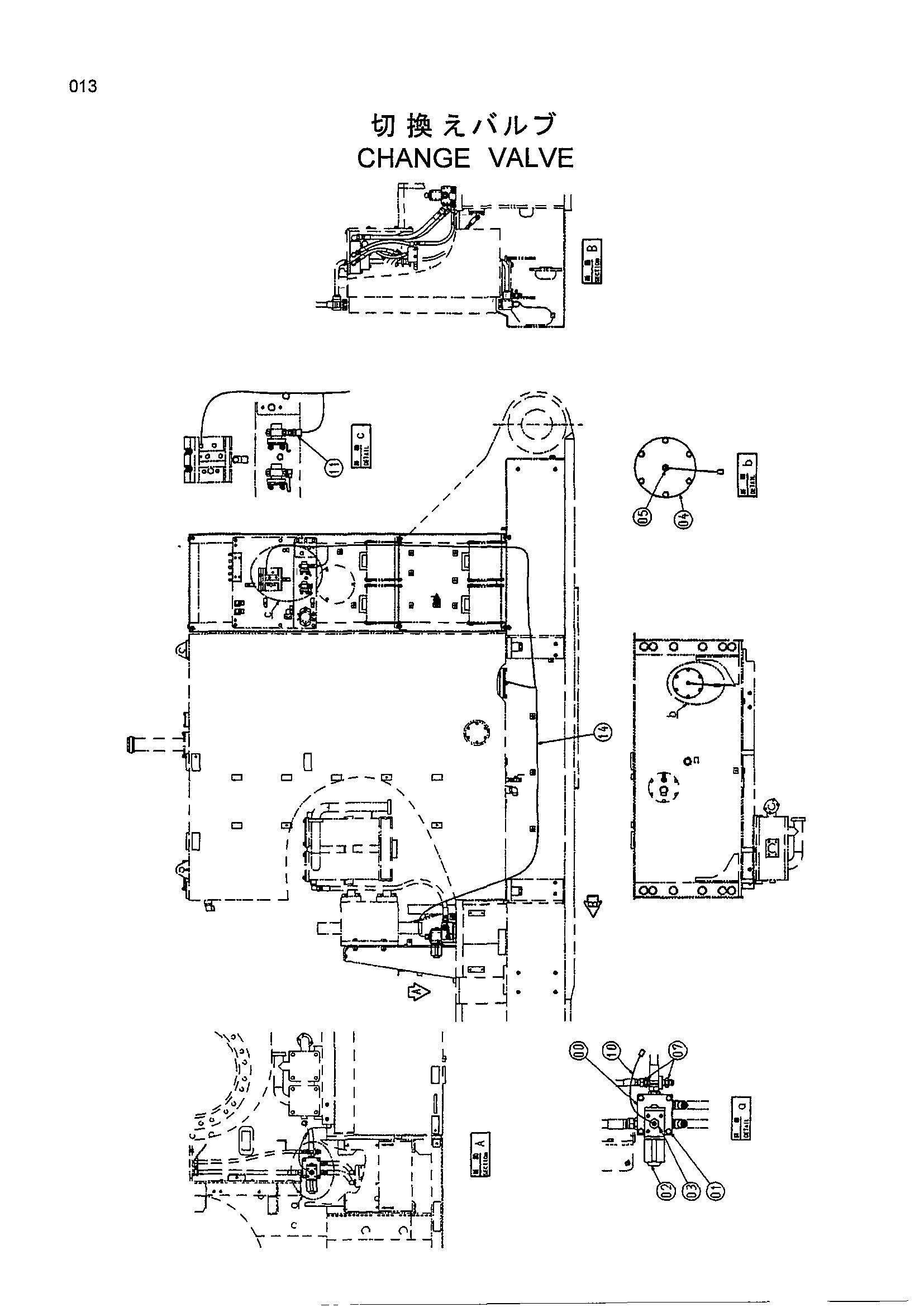 Схема Кханге клапан HITACHI EX1800-3