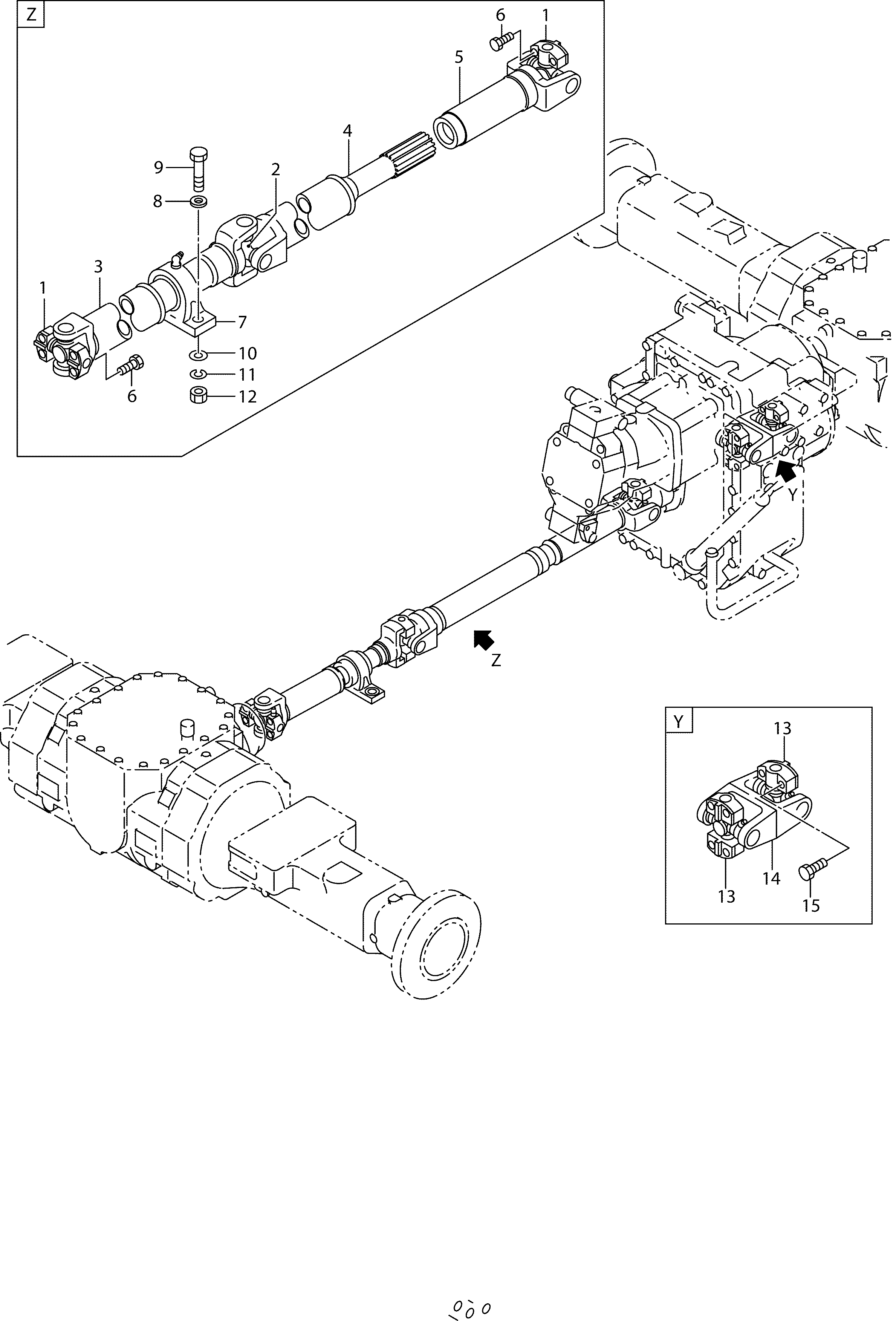 Схема Карданный вал вал HITACHI LX80-7
