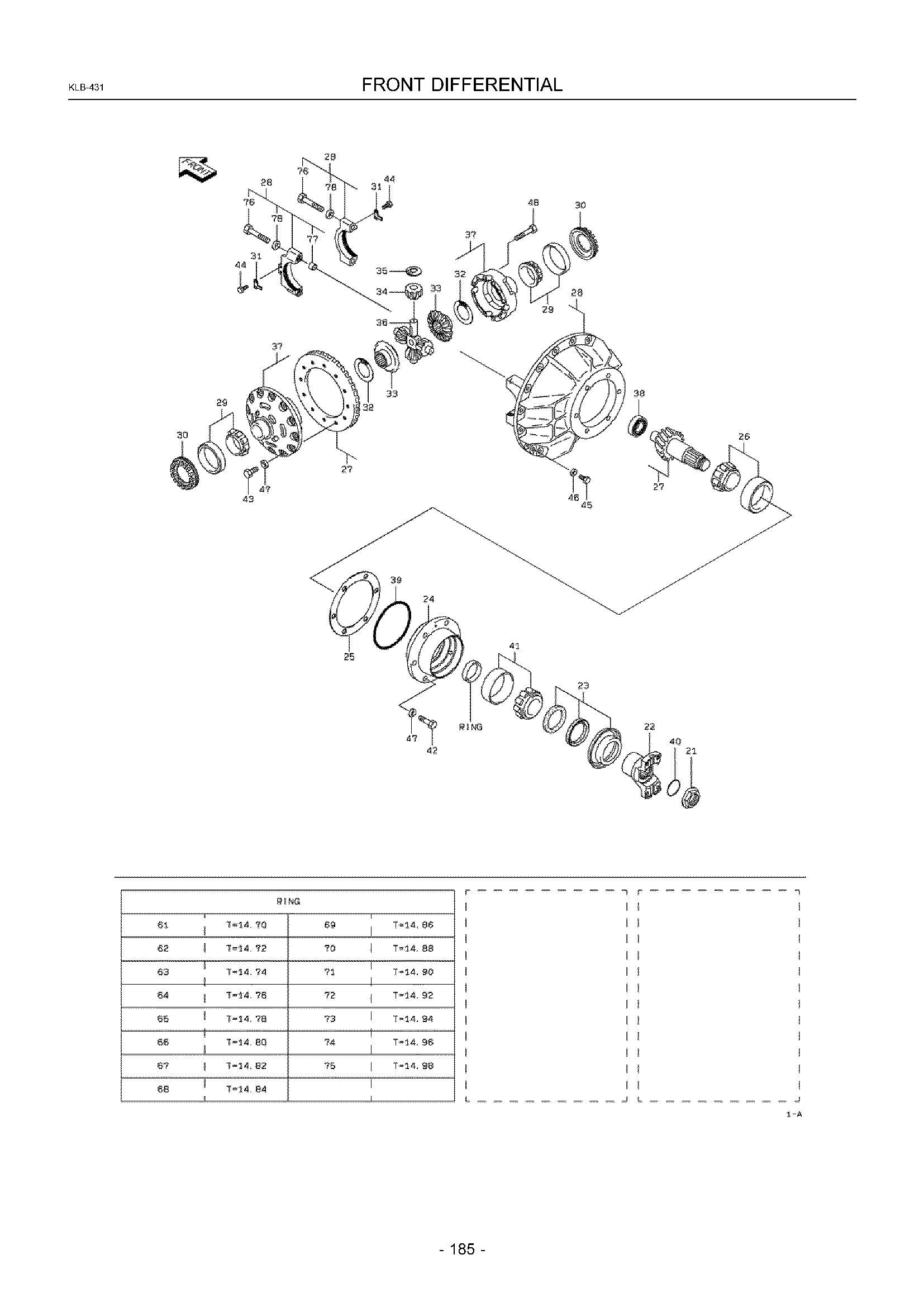 Схема Передний дифференциал HITACHI ZW330
