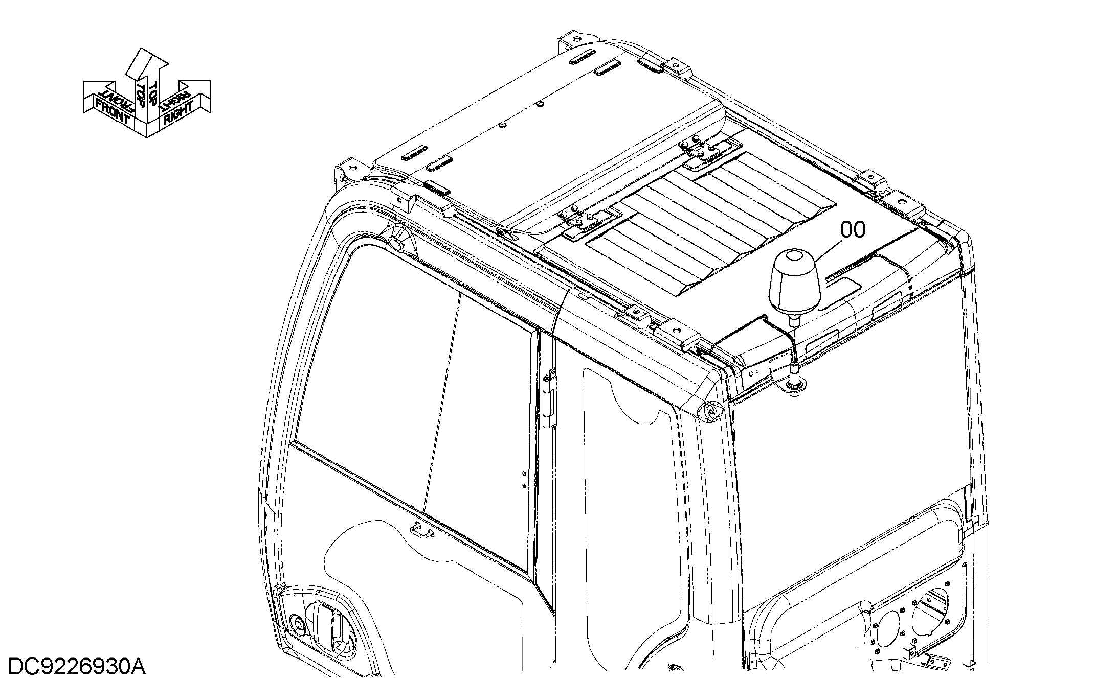 Схема Проблесковый маяк HITACHI ZX290LC-5B