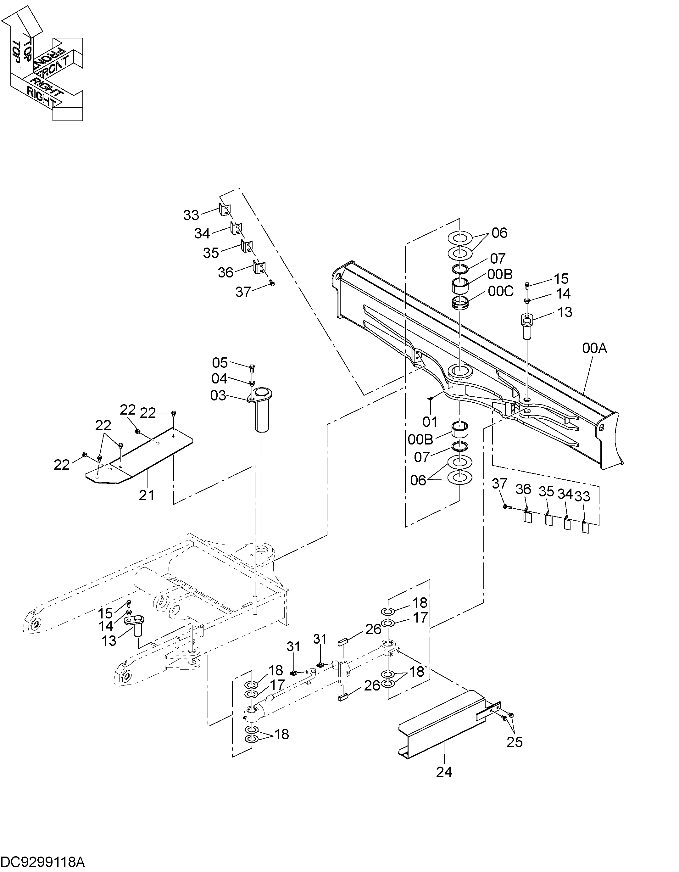 Схема PA отвал HITACHI ZX50UNA-3