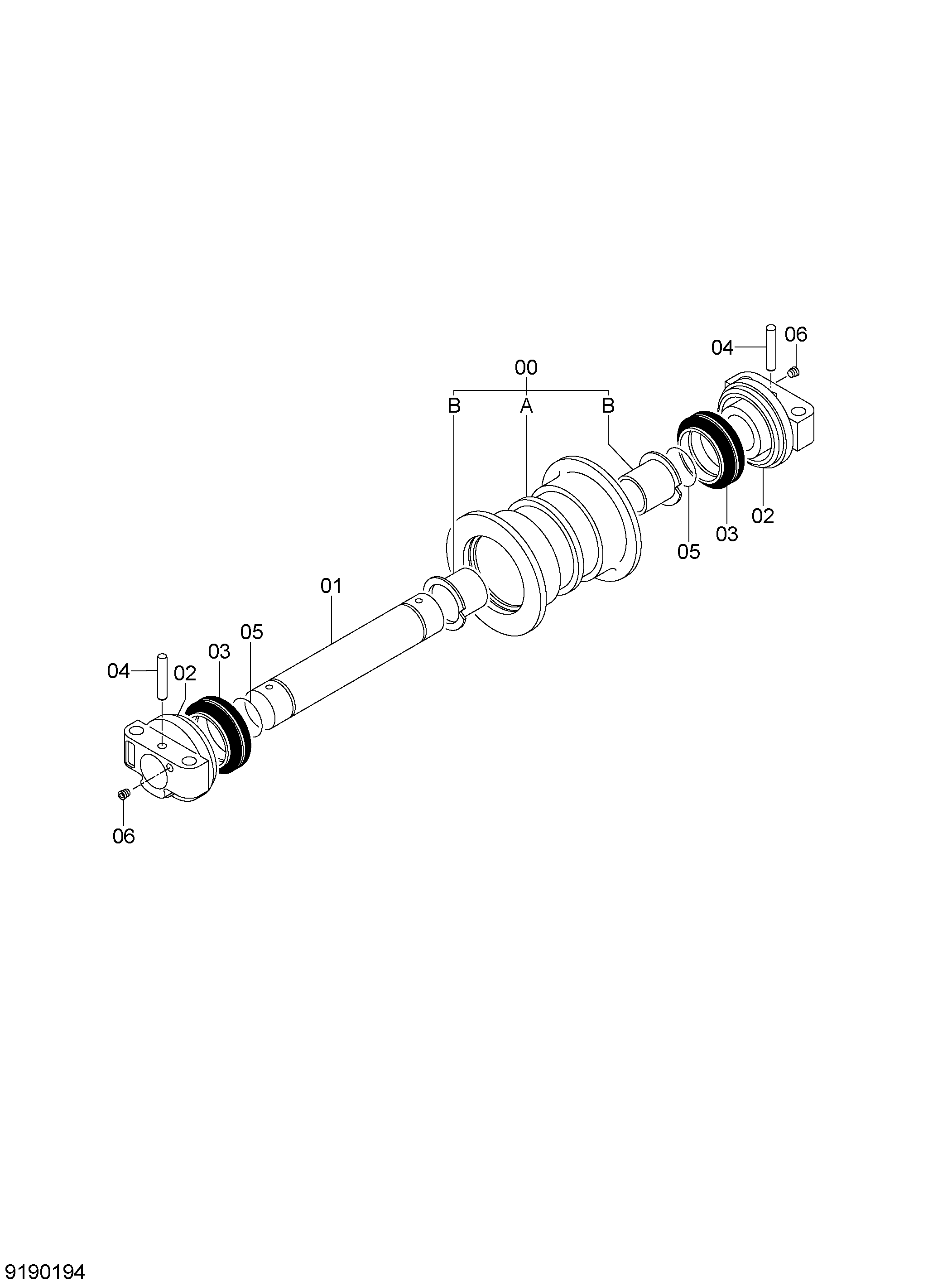 Схема Опорный каток <120, E, H, K>[NA, EU1] HITACHI ZX120-E
