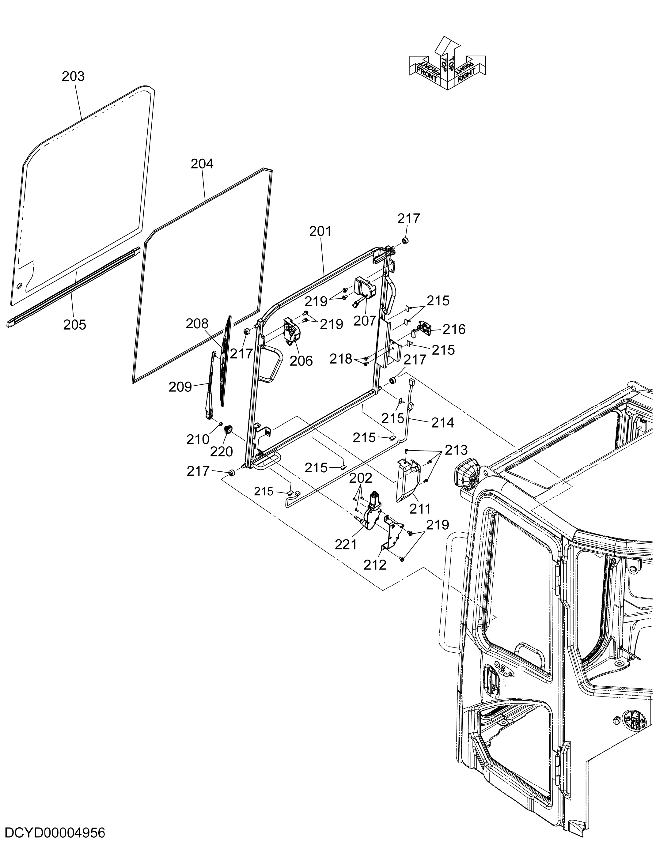 Схема Рамка окна HITACHI ZX50U-5A