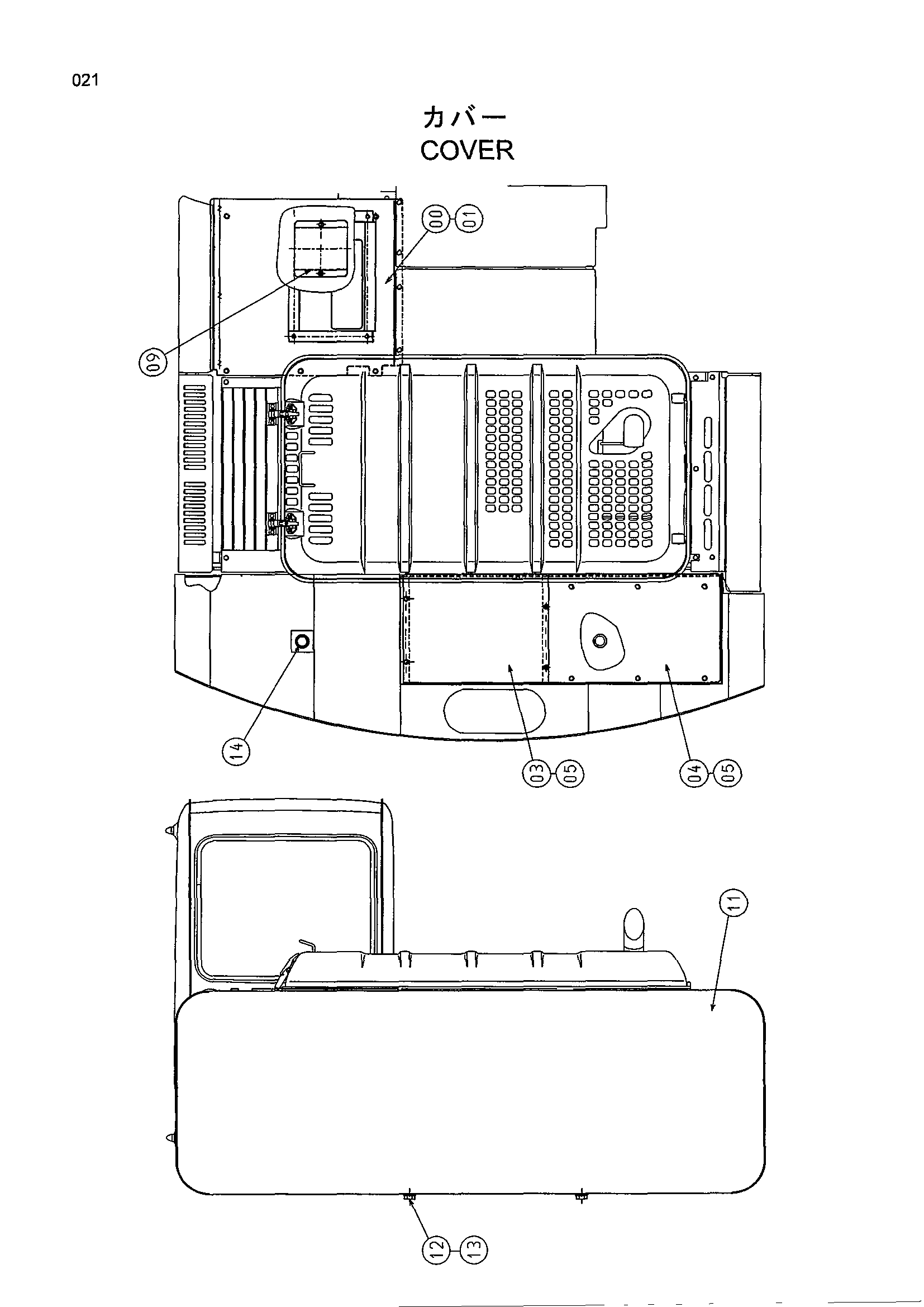 Схема Крышка HITACHI EX300-5