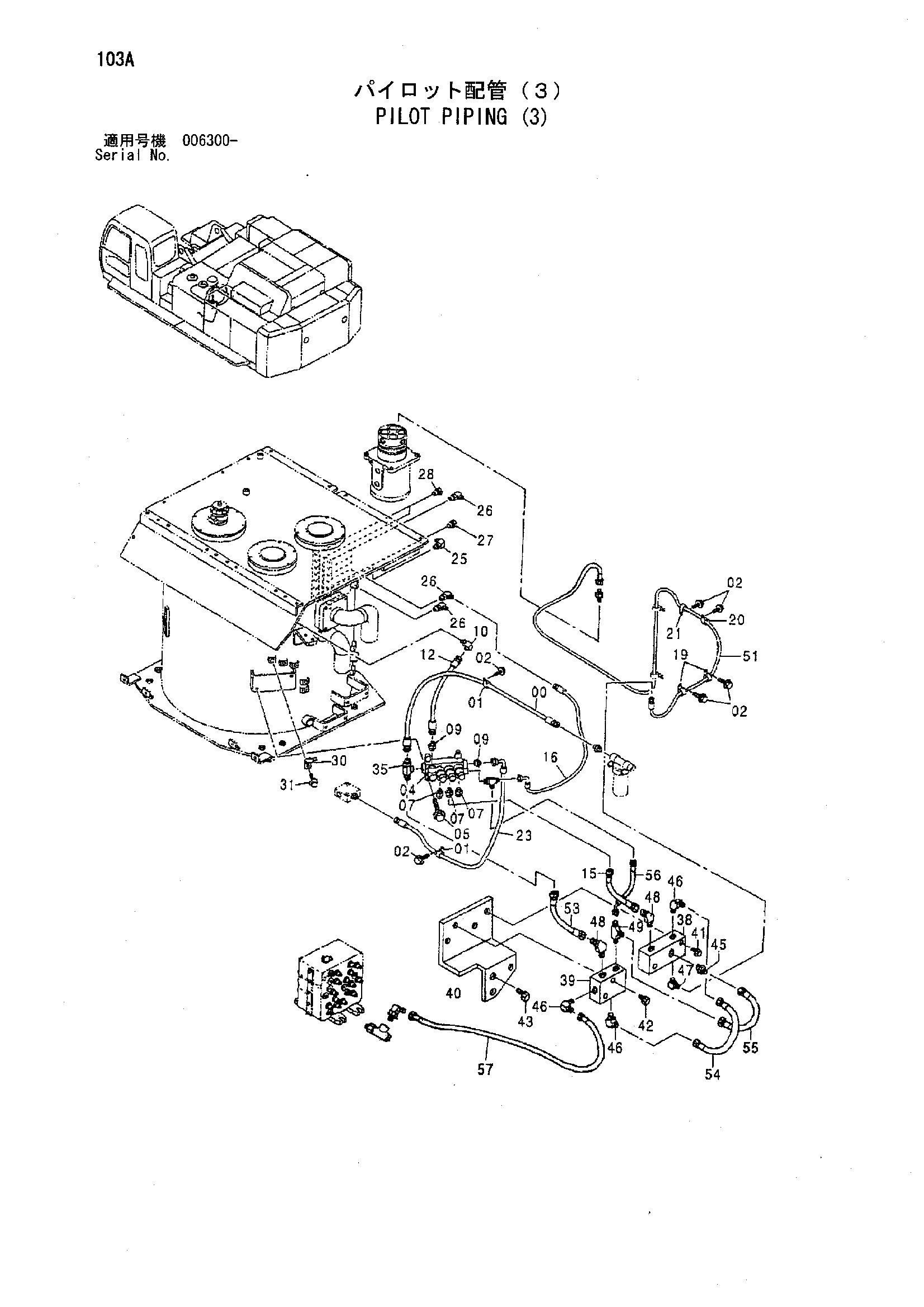 Схема Пилотные гидролинии (3) HITACHI ZX850H