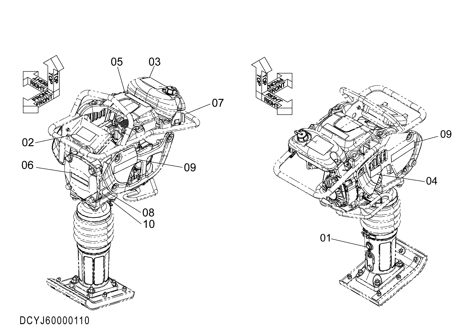 Схема Информационная табличка <55> HITACHI ZV55R