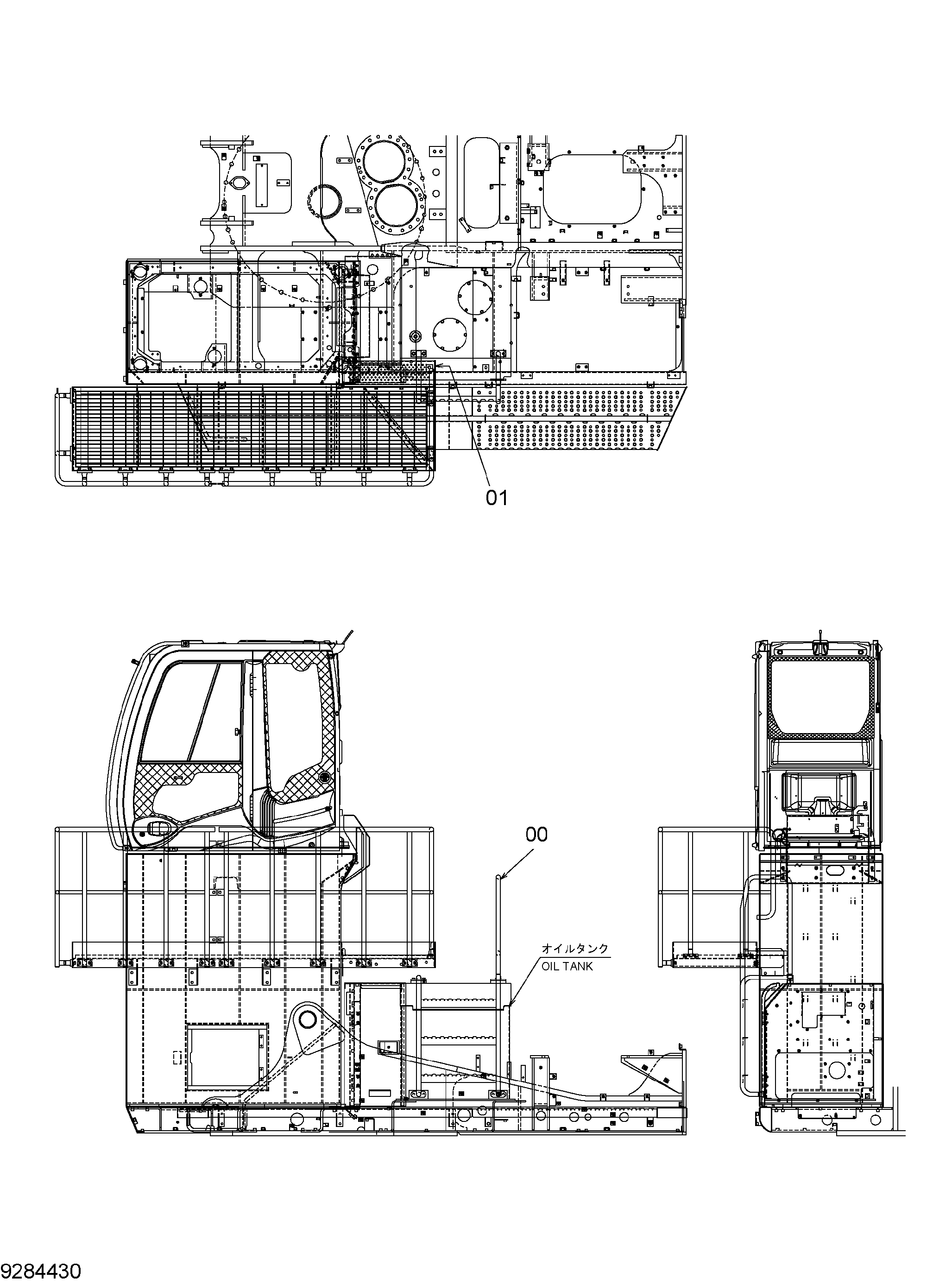 Схема Хигх-моунт кабина (галлерй ступень) HITACHI ZX450-3