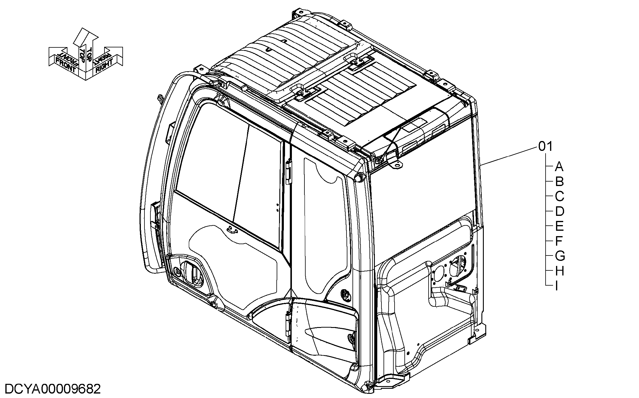 Схема Кабина (мобиле коммуникатионс)(с защита сиденье) HITACHI ZX240LC-5G