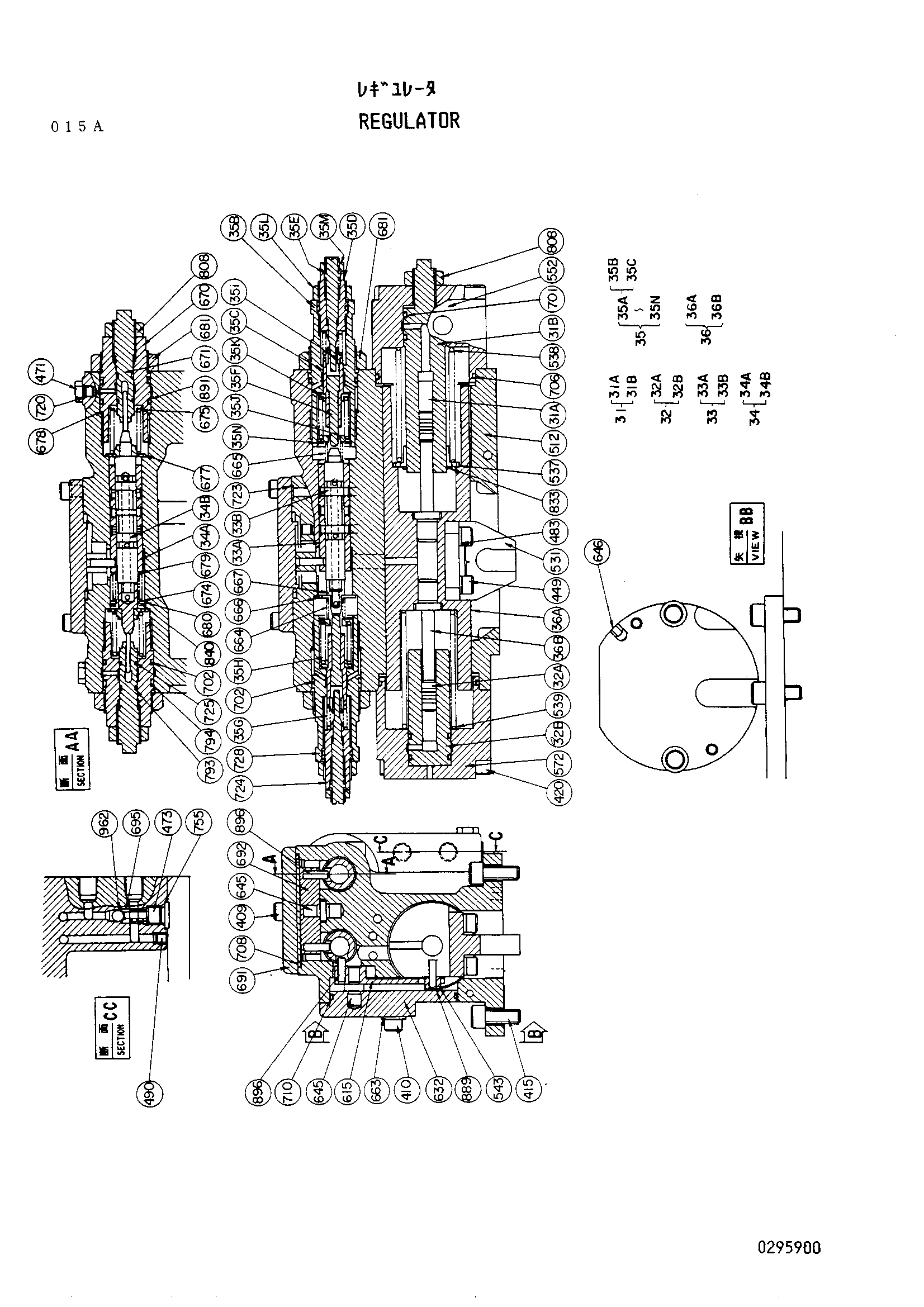 Схема Регулятор (для насос) HITACHI UH181