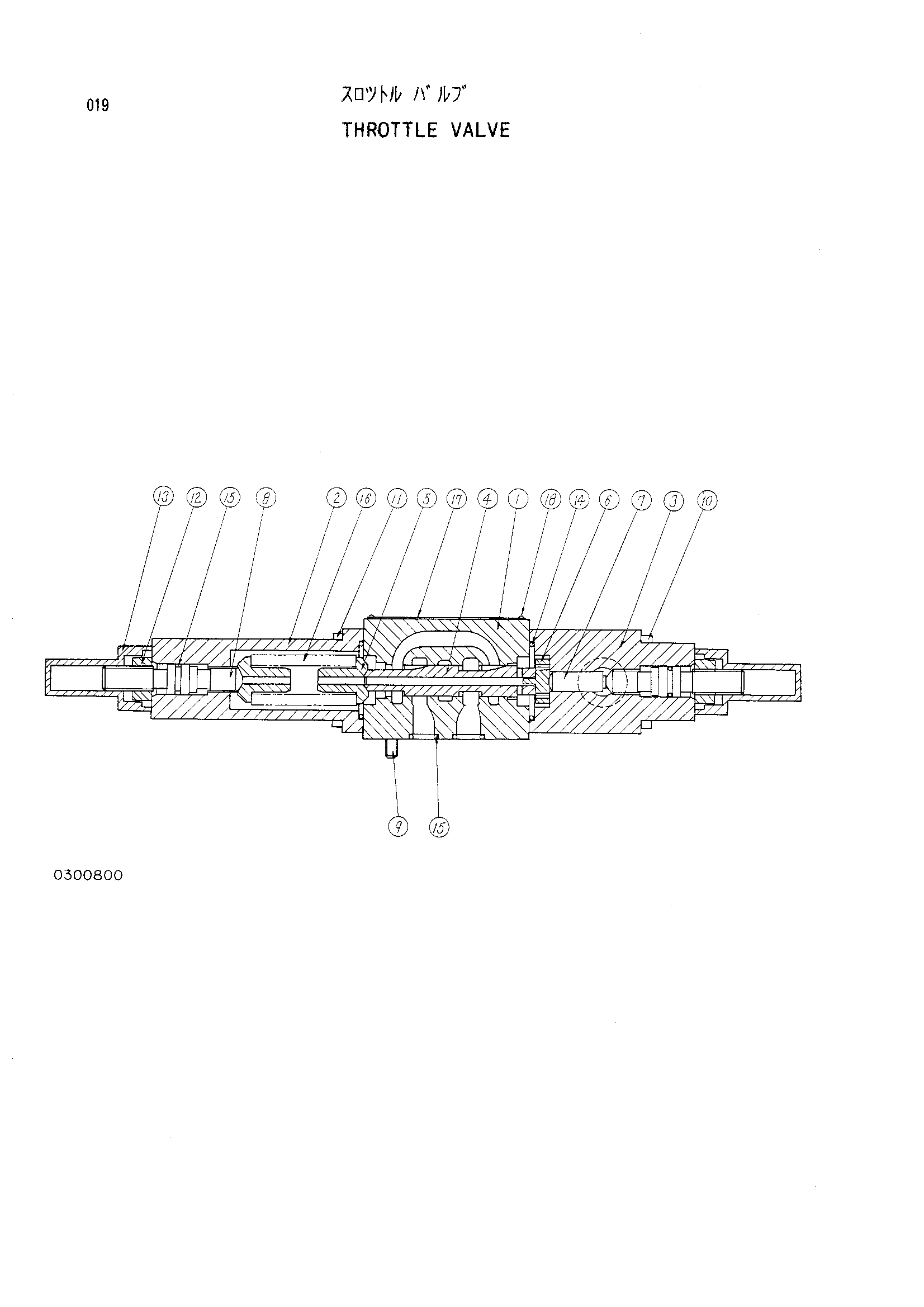 Схема Тхроттле клапан HITACHI KH300
