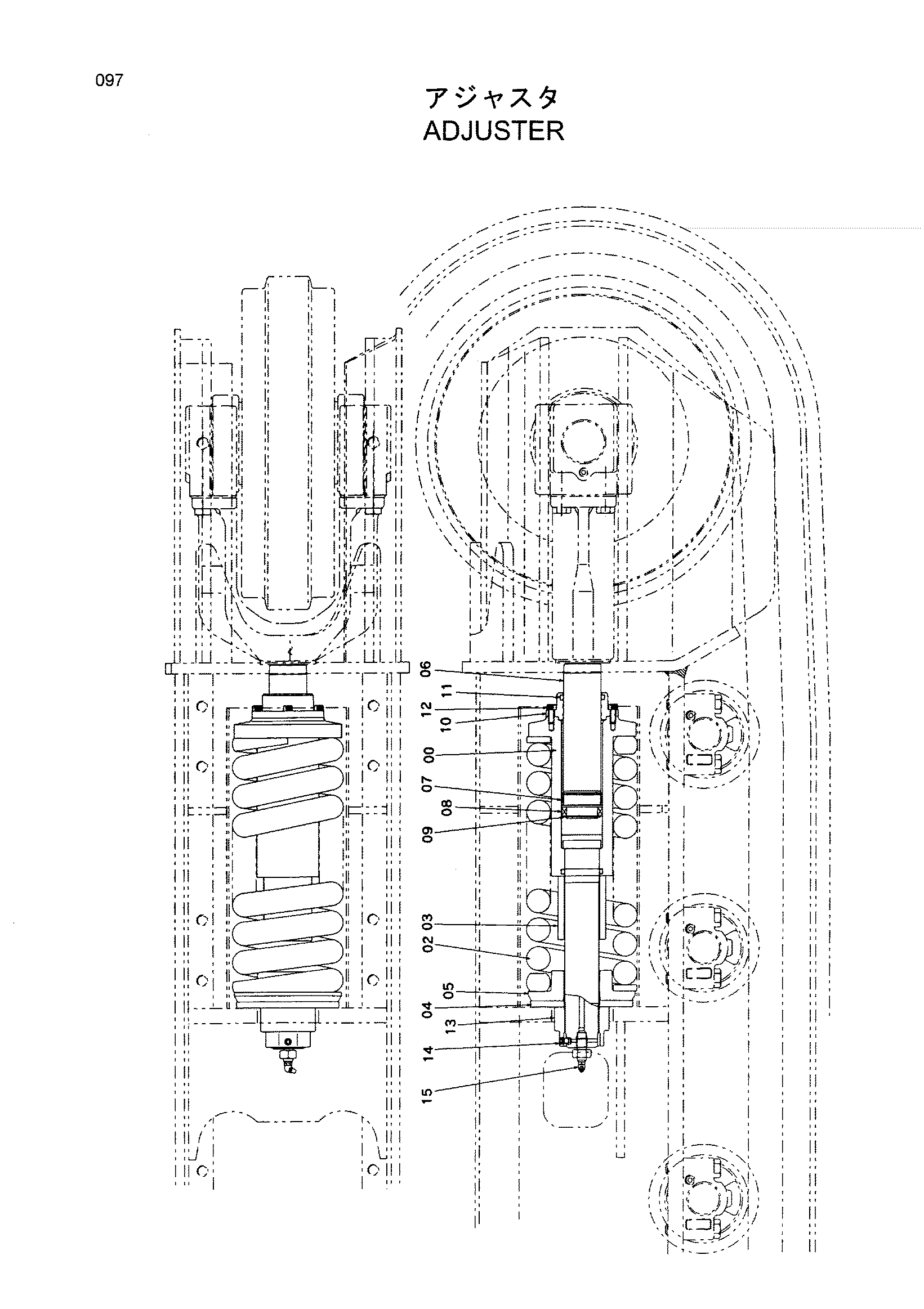 Схема Механизм натяжения HITACHI HX220B