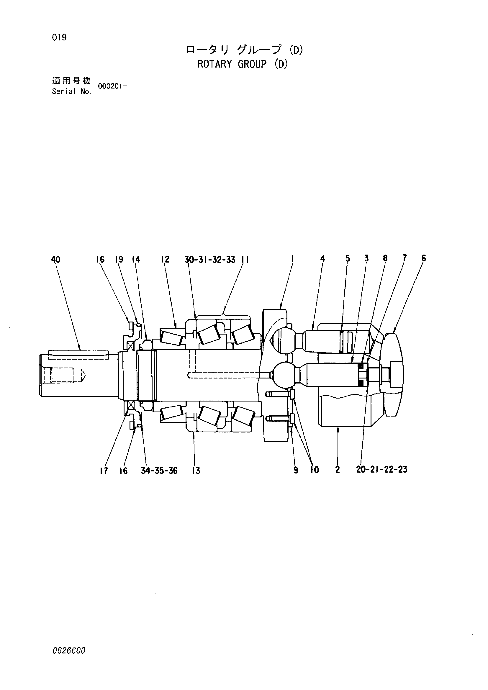 Схема Поворотный группа (D) HITACHI SCX400
