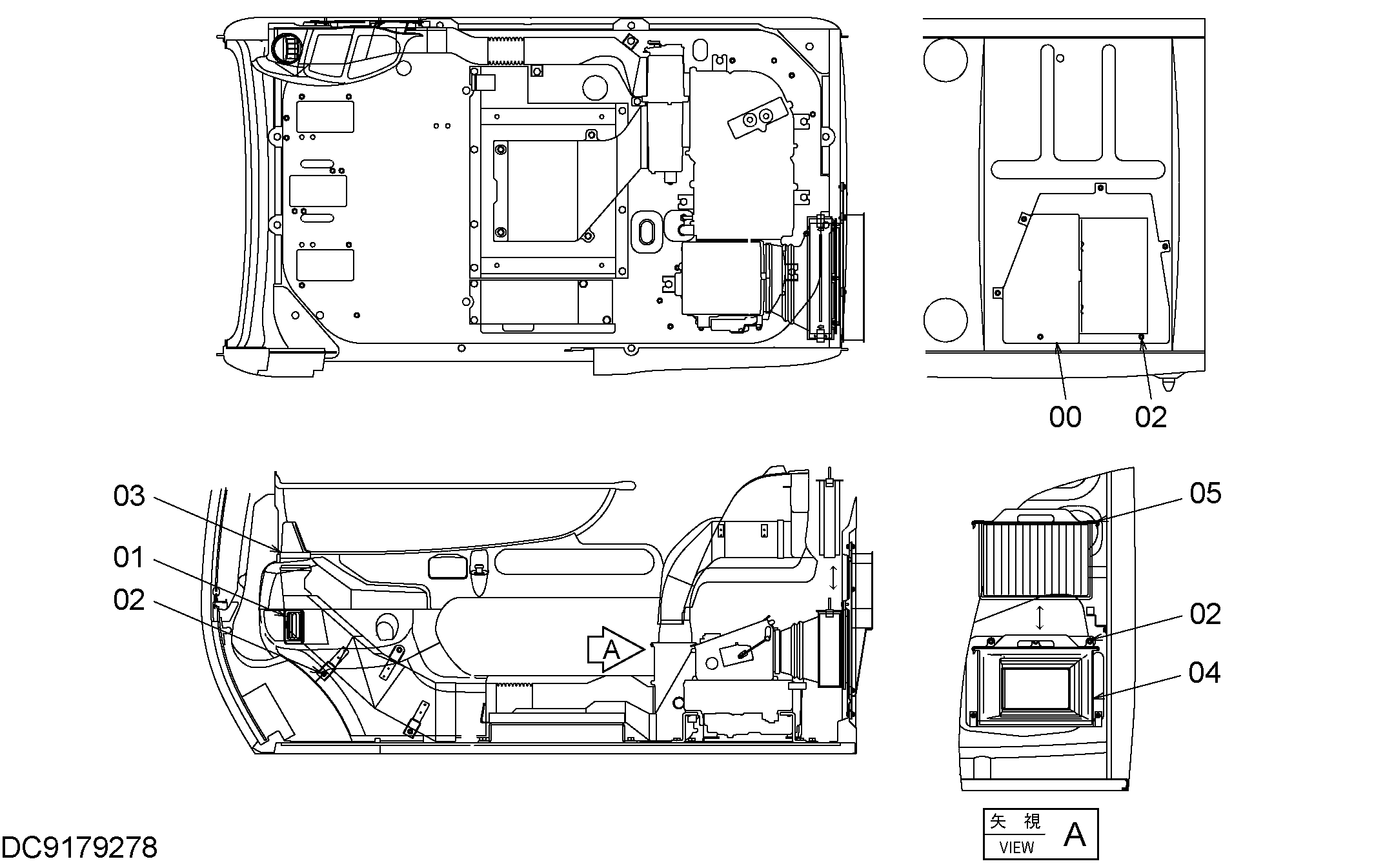 Схема Воздуховод HITACHI EX90L-5