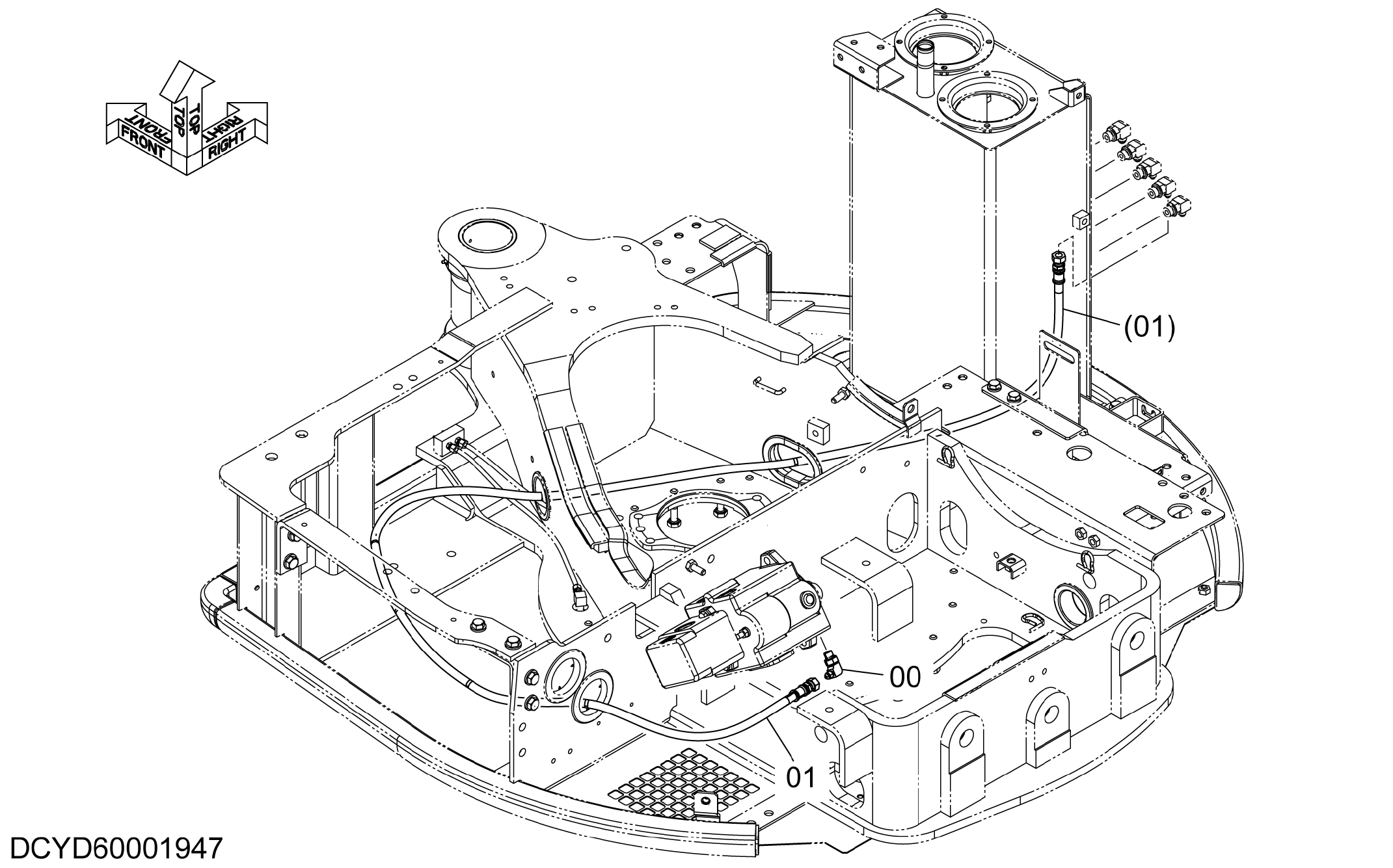 Схема Дренажные трубопроводы (без кондиционер) HITACHI ZX35U-5A