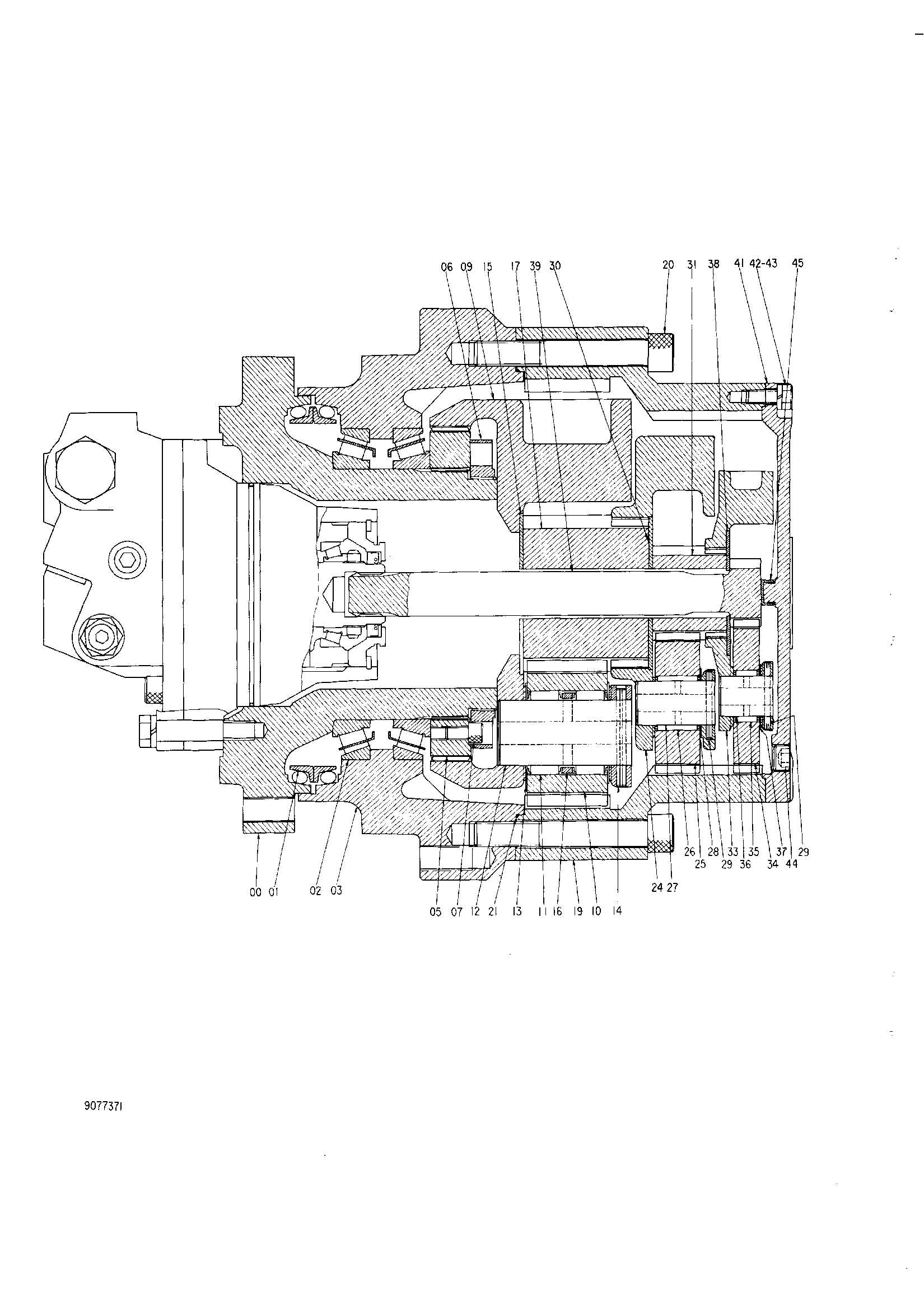 Схема Трансмиссия (ход) HITACHI KH125-3(D)