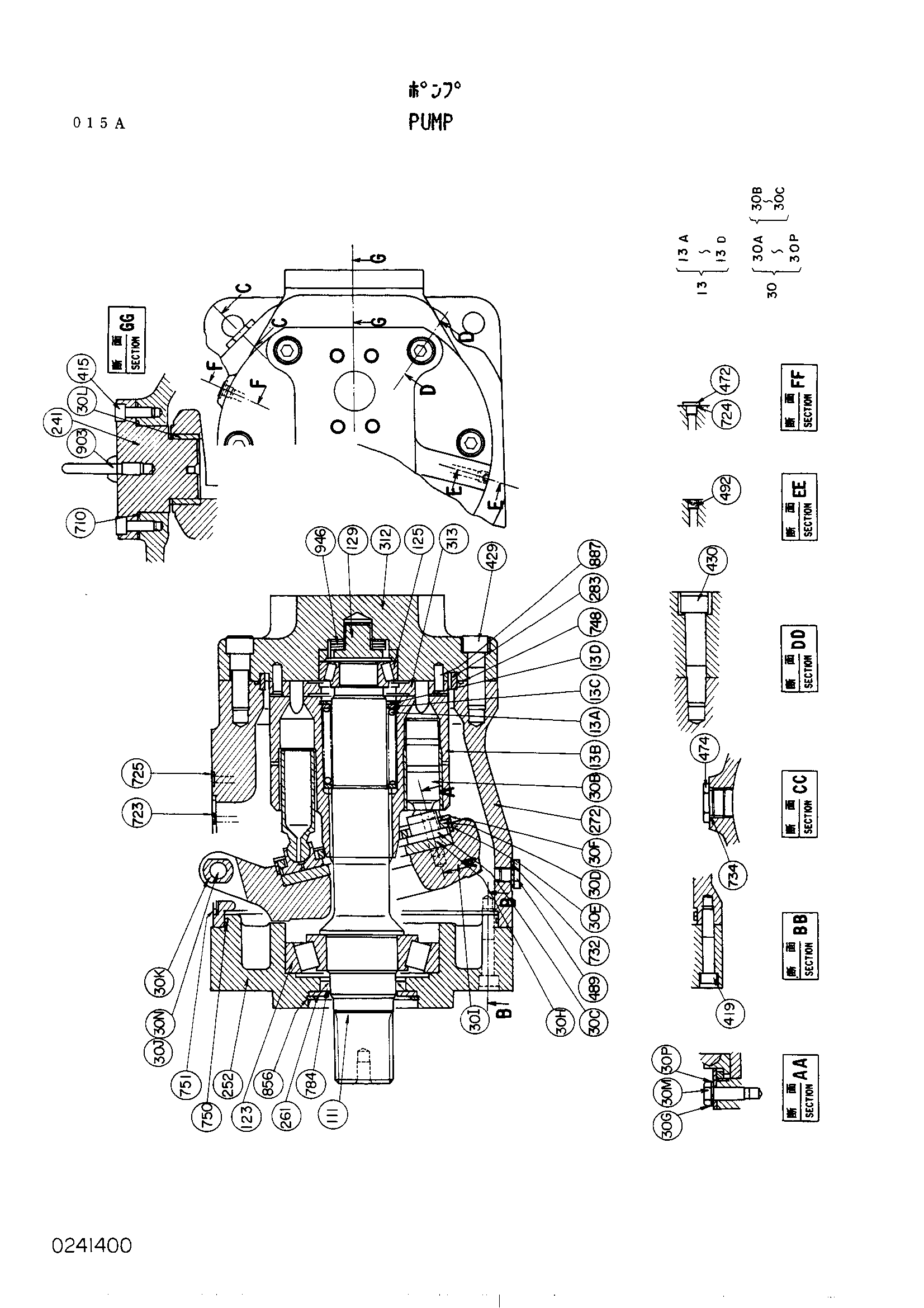 Схема Насос HITACHI UH501