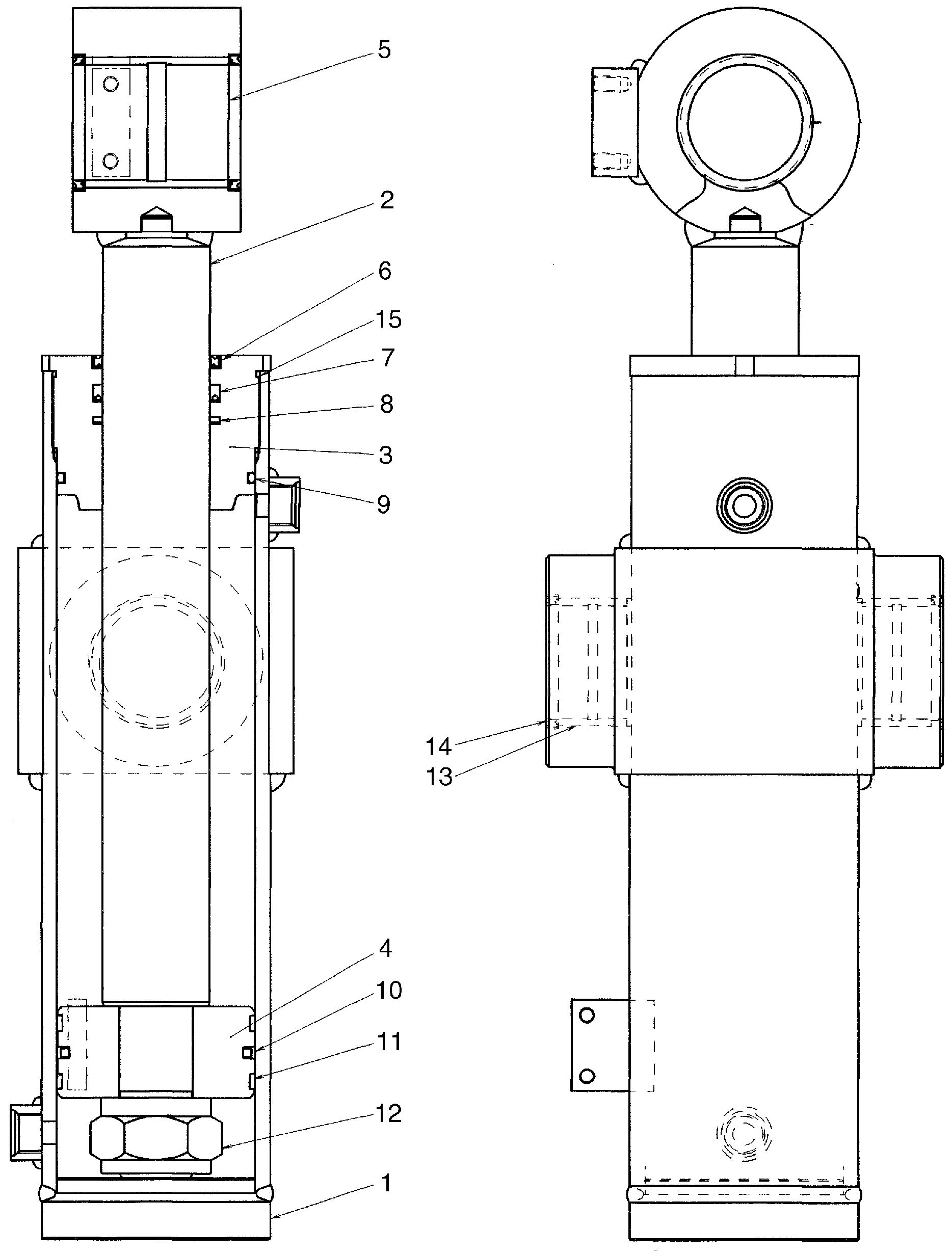 Схема Гидроцилиндр ковша HITACHI L13T-3