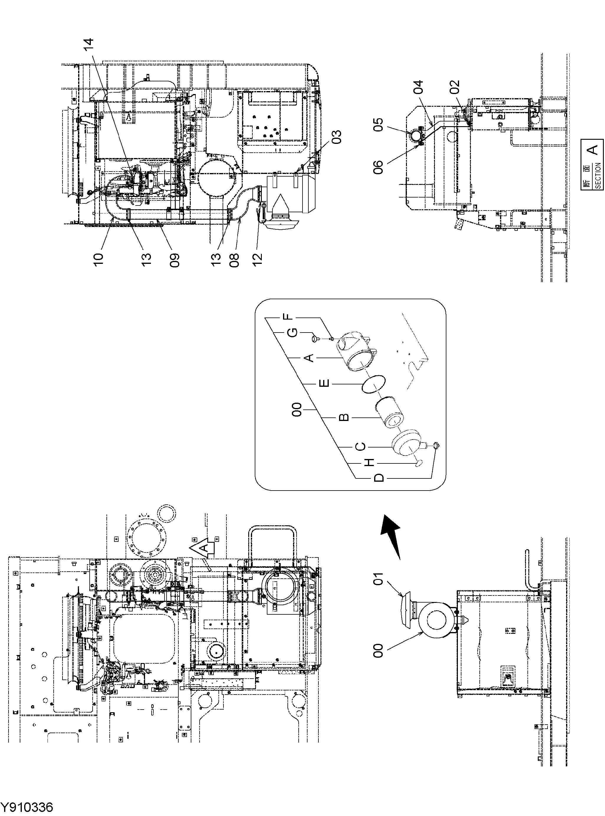 Схема Воздушный фильтр HITACHI EG65R-3