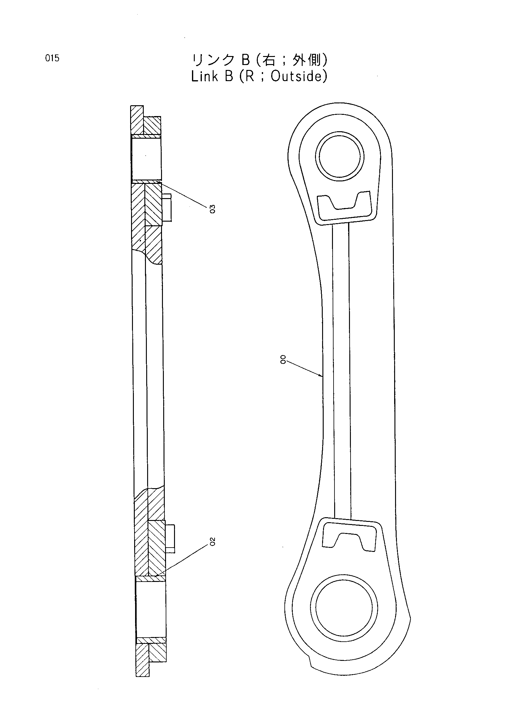 Схема Тяга B (R оутсиде) HITACHI EX1800