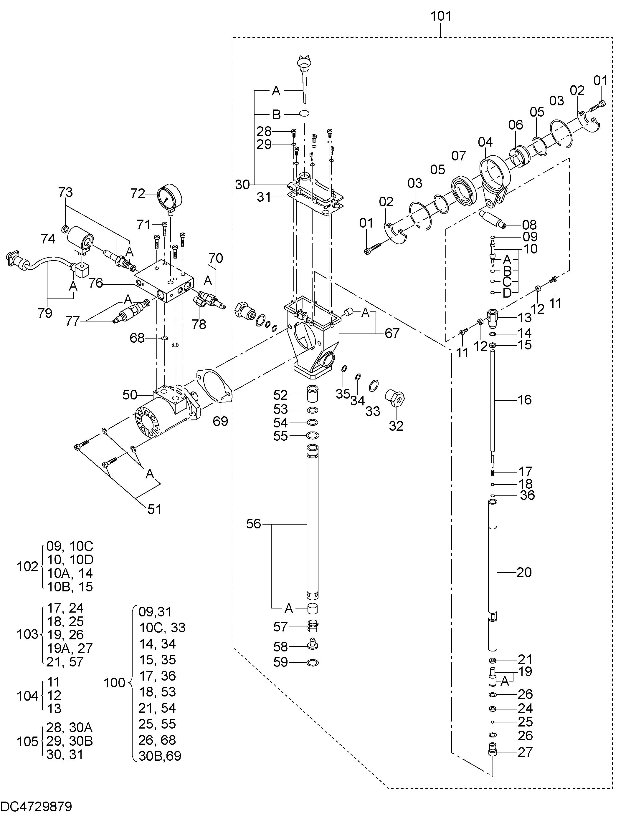 Схема Лубрикатор насос HITACHI EX5600-6LD