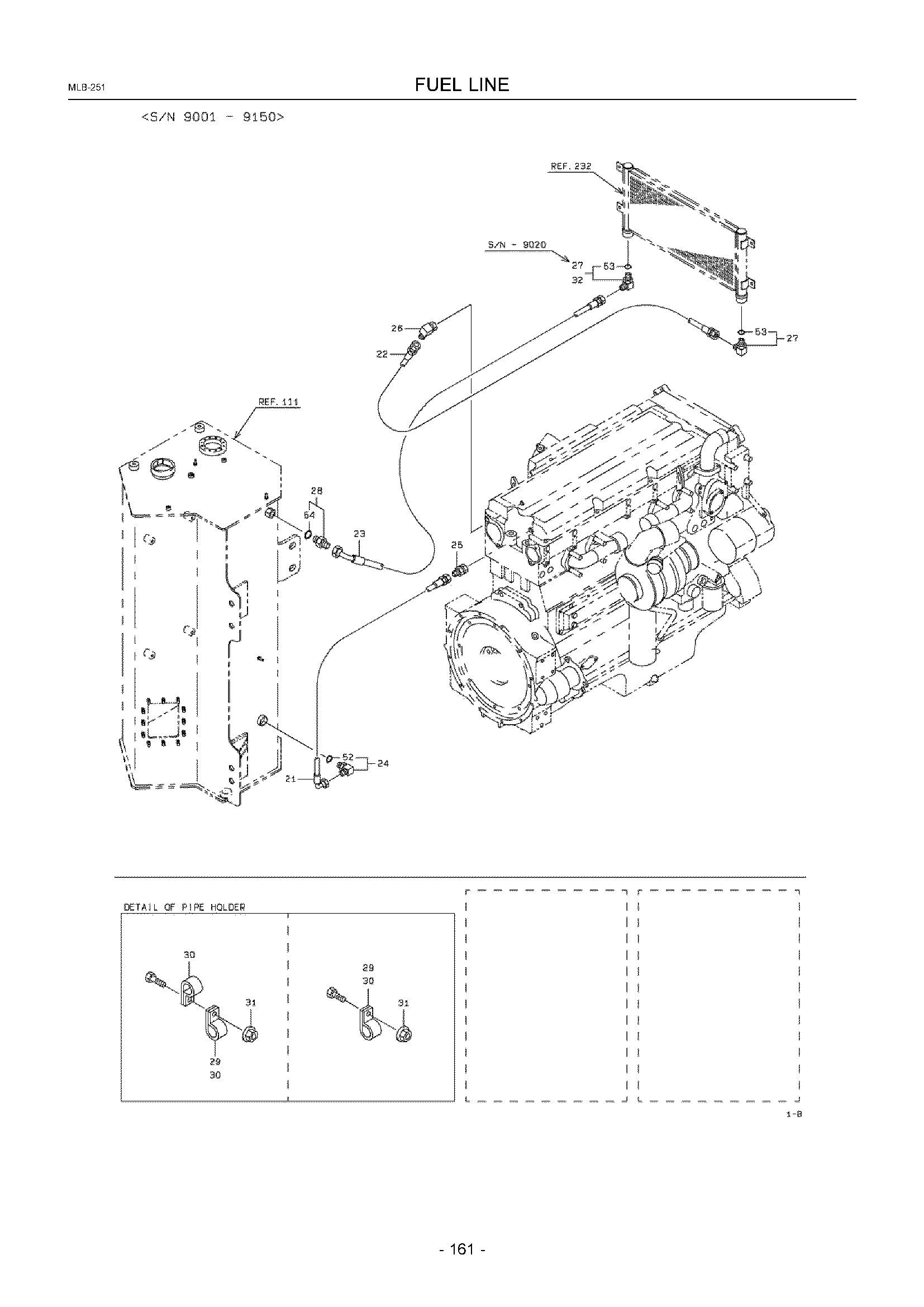 Схема Топливный линия HITACHI ZW370